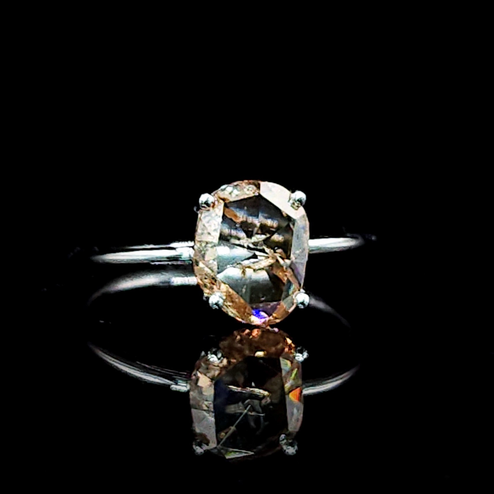 全新18K白金【單粒1卡11份鑽石】戒指