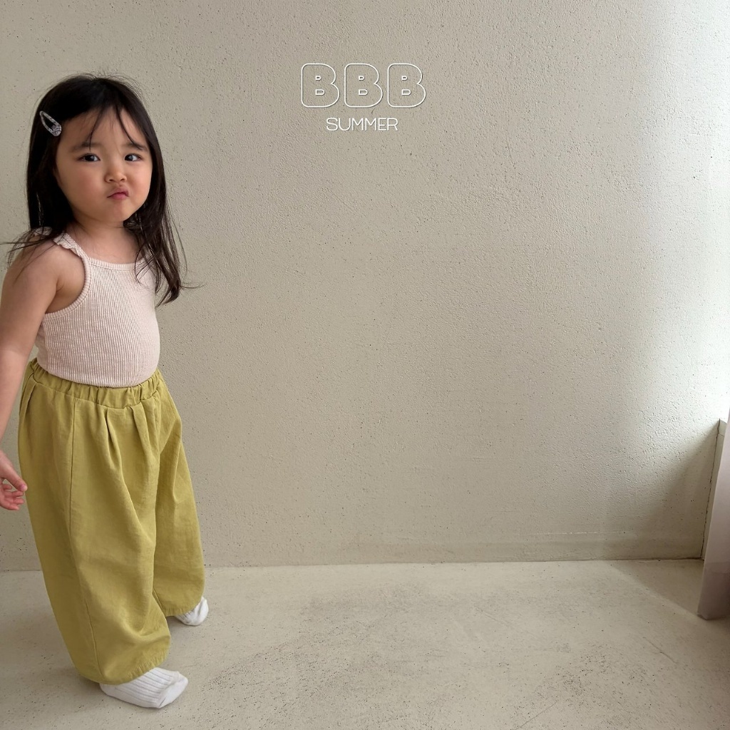 正韓夏bella_bambina 嫩嬰小童兩色慵懶直筒褲