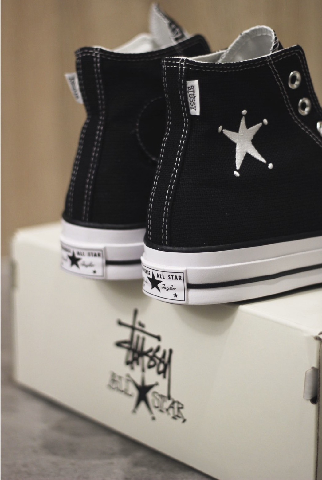 Stussy x Converse Chuck 70 70s 高筒 帆布鞋 男女同款 黑白 A01765C