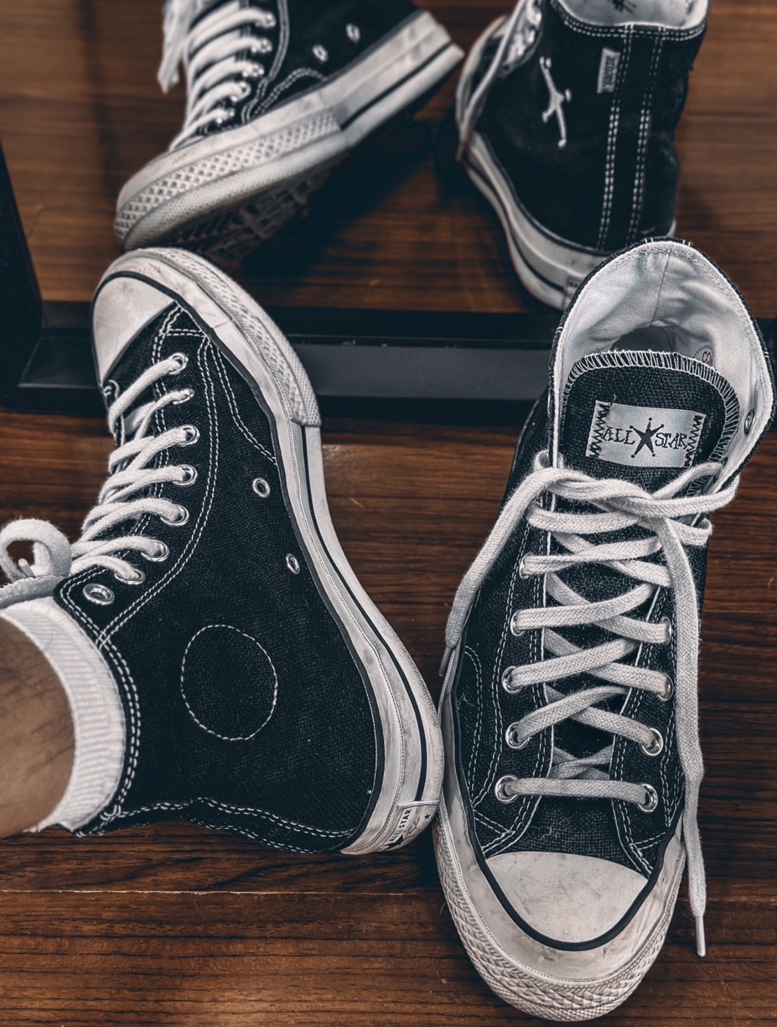 Stussy x Converse Chuck 70 70s 高筒 帆布鞋 男女同款 黑白 A01765C