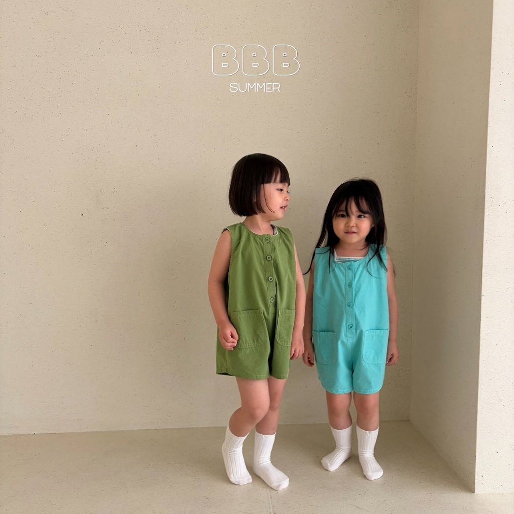 正韓夏bella_bambina 兩色藍綠色系連身短褲