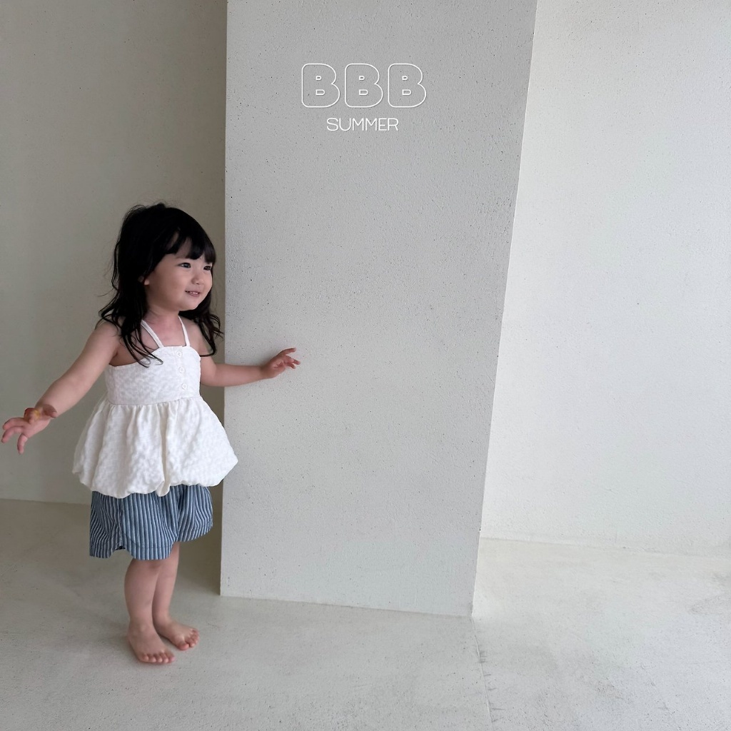 正韓夏bella_bambina 兩色度假甜美風花苞上衣