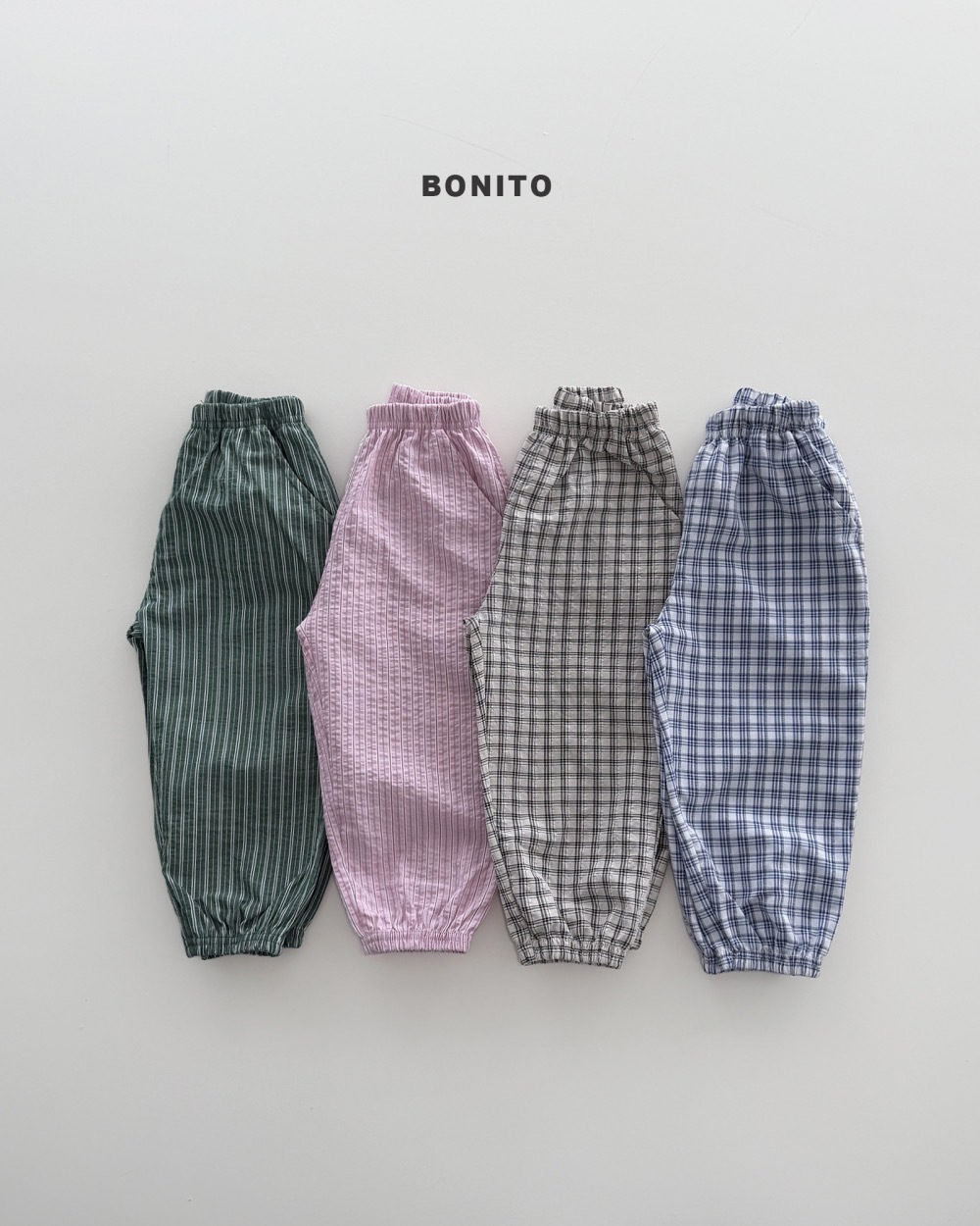 Bonito 夏季格紋縮口褲 / 4色