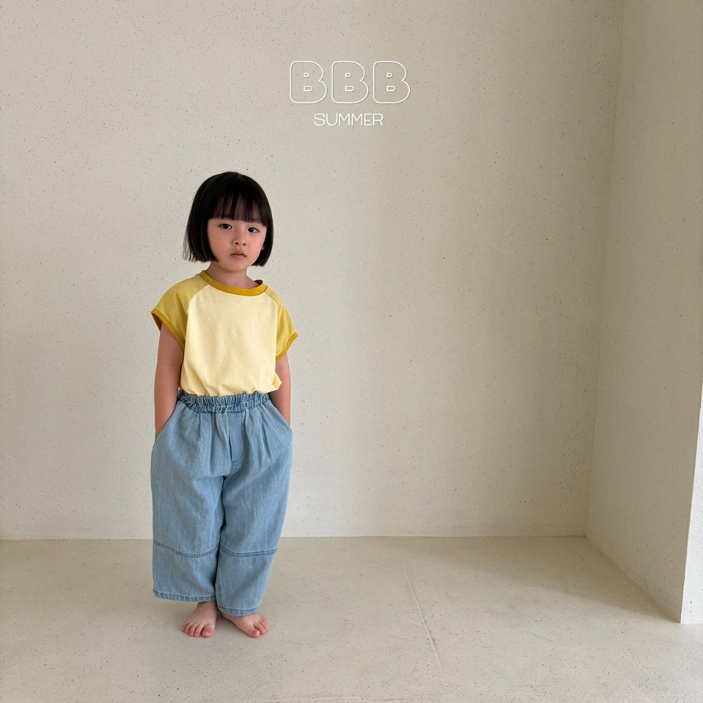 正韓夏bella_bambina 兩色撞色袖上衣