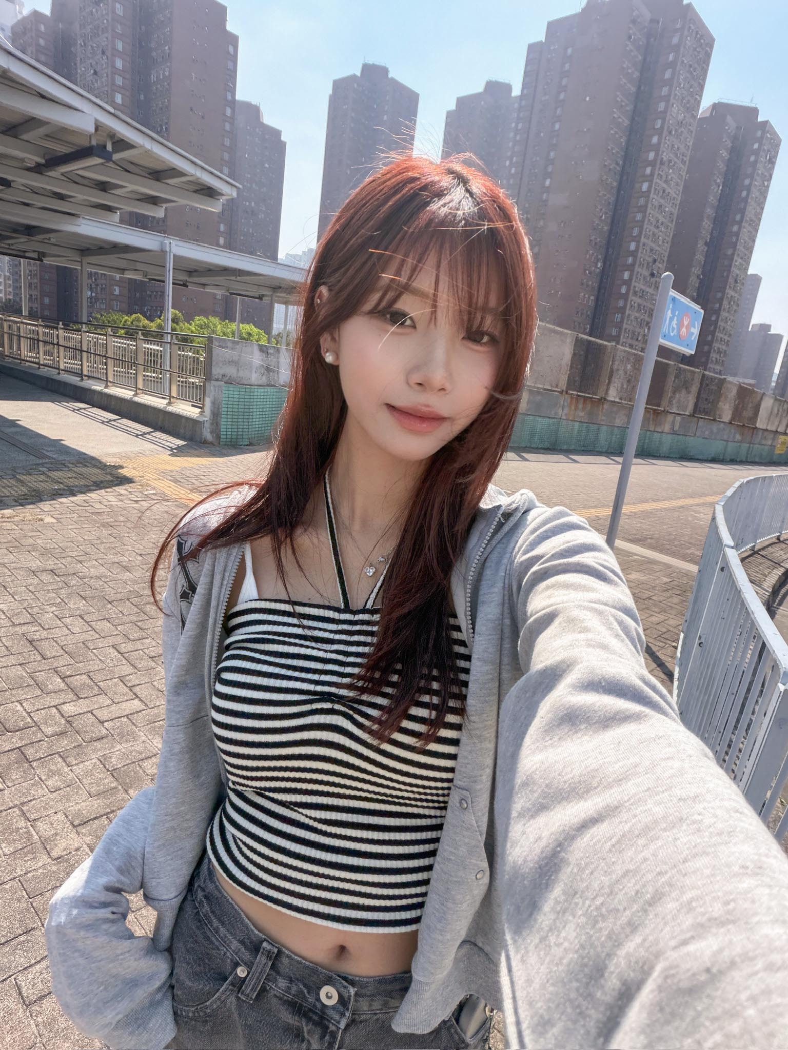 Hot Girl！間紋抽繩Tube Top