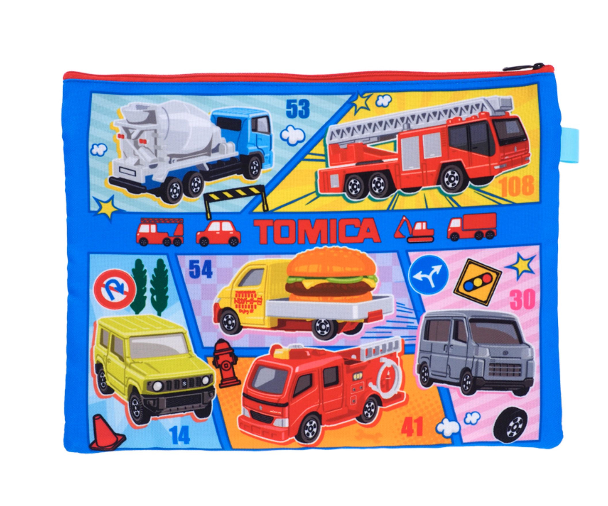 Tomica 布文件袋 3拉鍊格 TM-7165-4