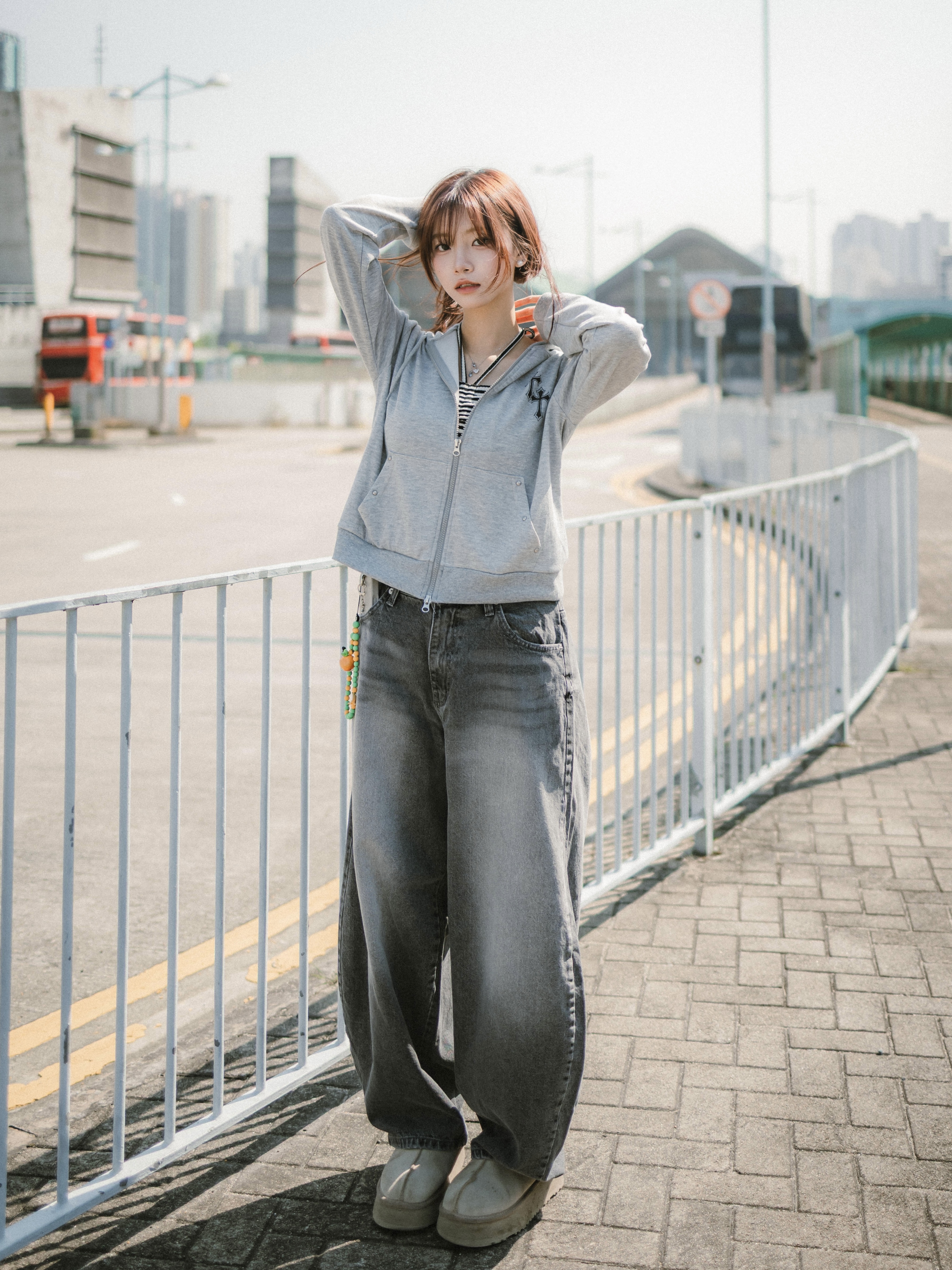 雙十字架鉚釘口袋外套