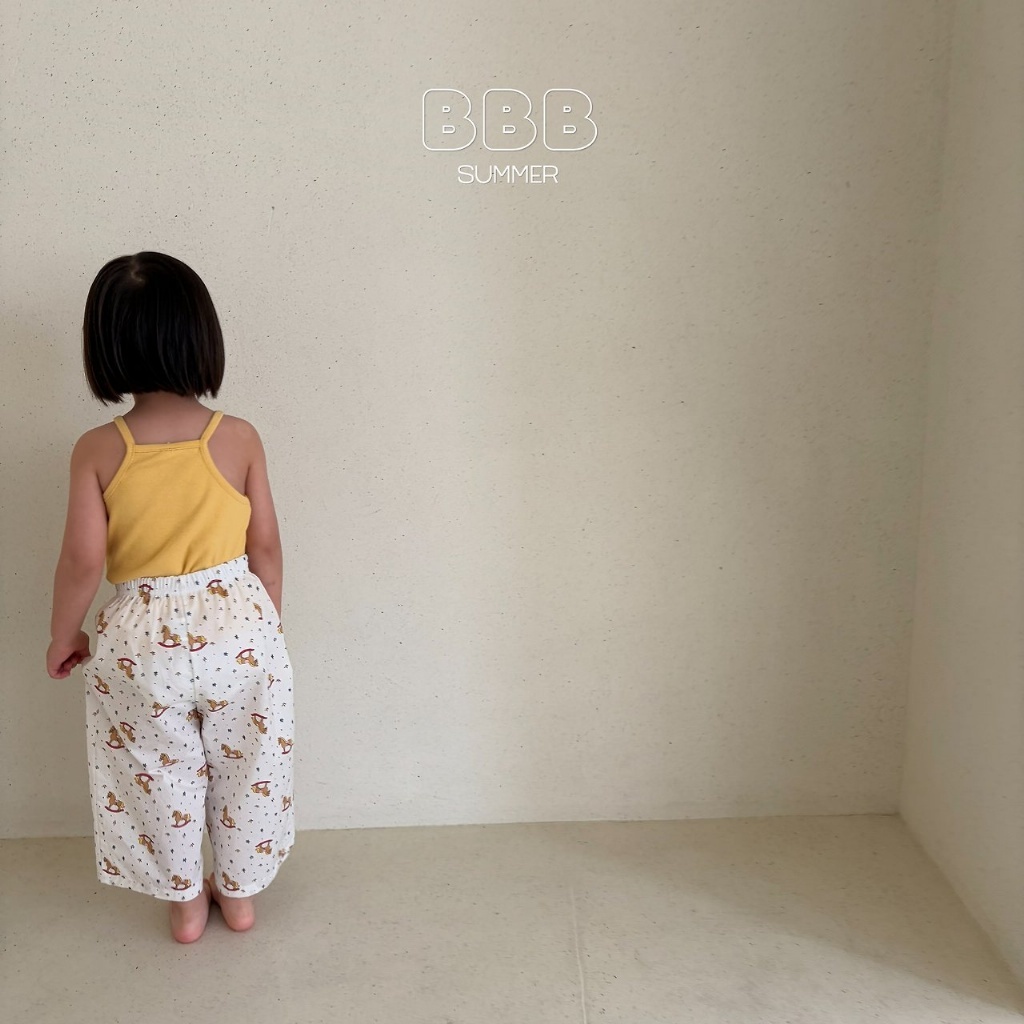 正韓夏bella_bambina 星星小木馬鬆緊長褲