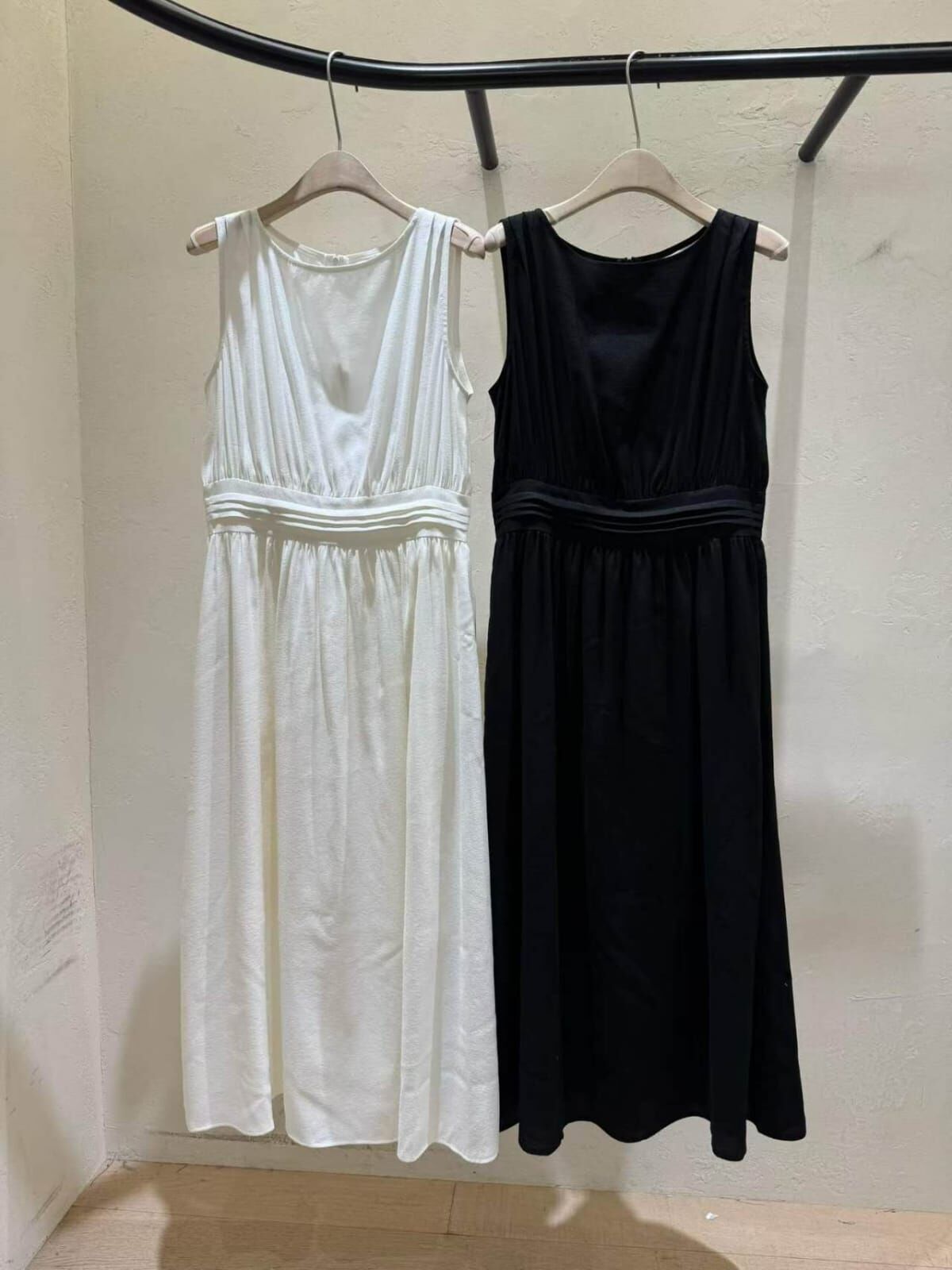 WJ6149 壓褶腰連身裙