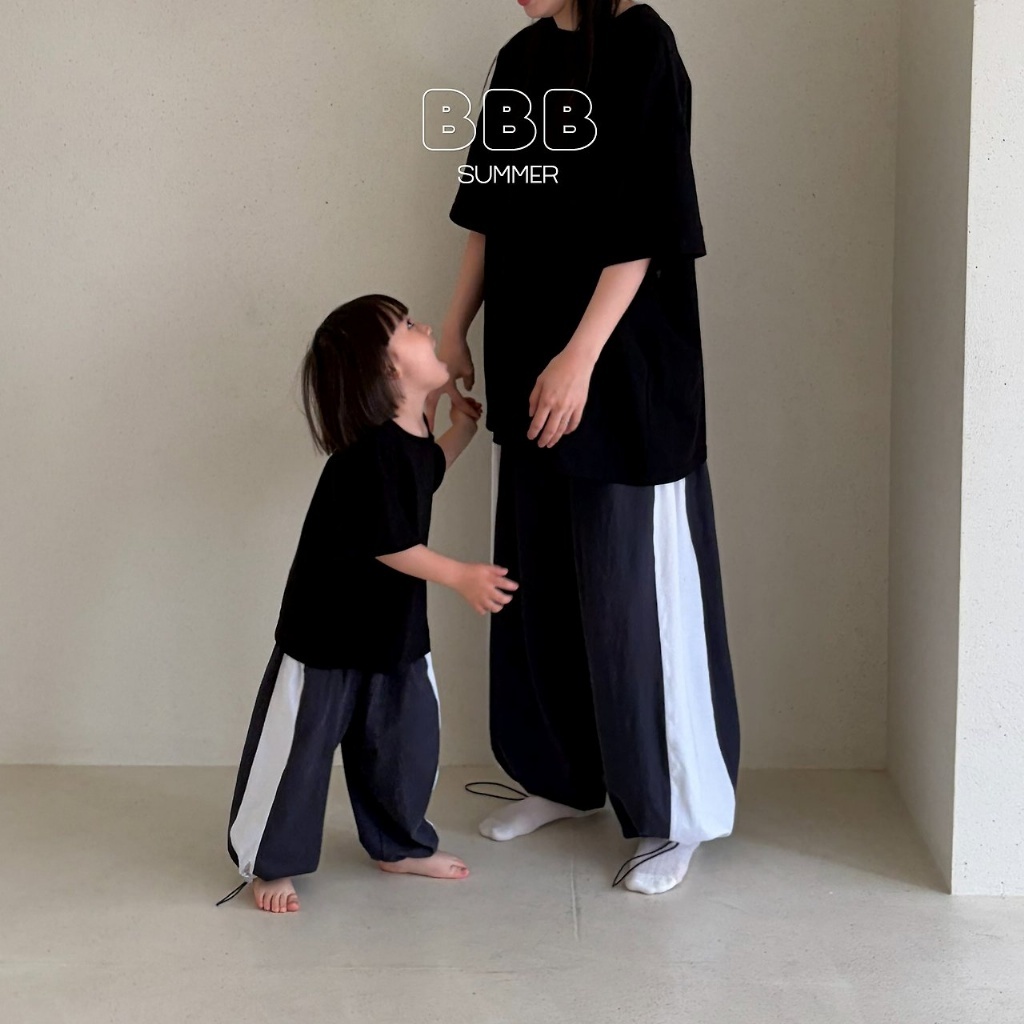正韓夏bella_bambina 親子裝_跟媽咪一起穿運動抽繩縮口長褲