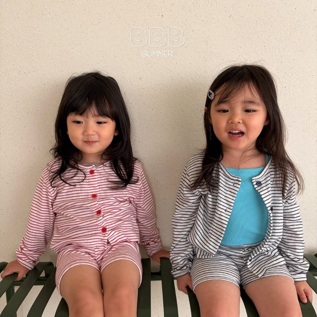 正韓夏bella_bambina 兩色細條紋短褲