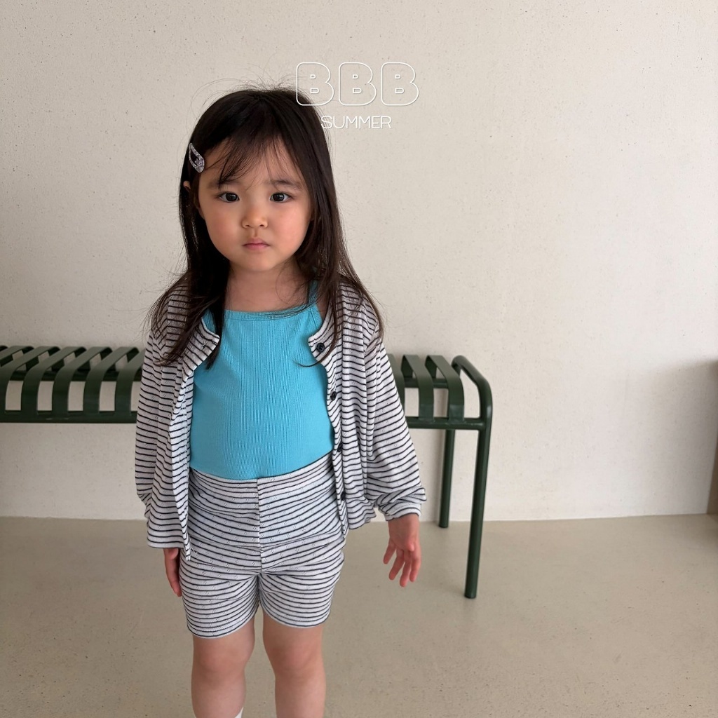 正韓夏bella_bambina 兩色細條紋短褲