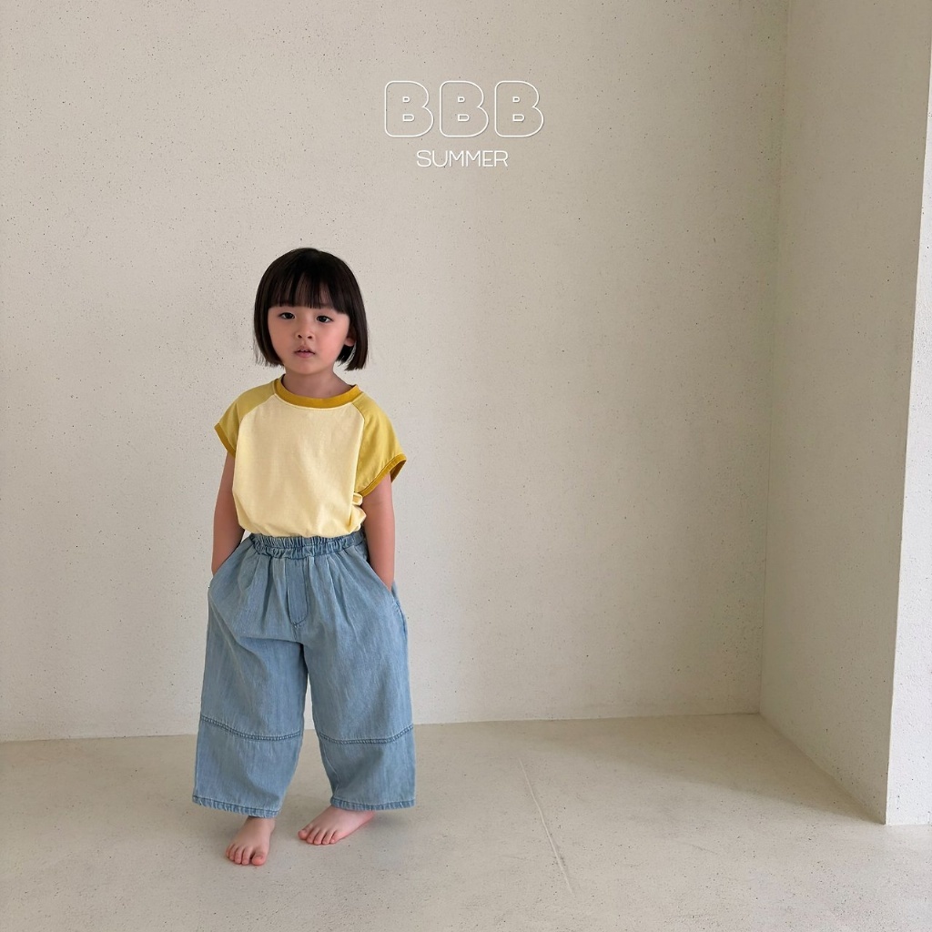 正韓夏bella_bambina 俏皮感牛仔蘿蔔褲