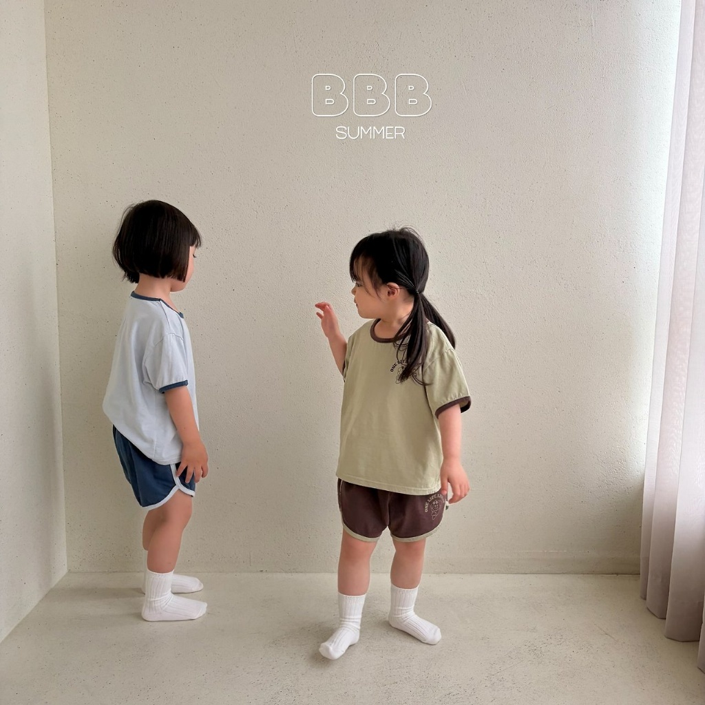 正韓夏bella_bambina 四色小狗狗圓弧短褲套裝