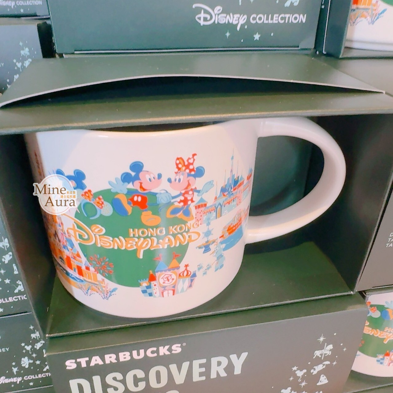 樂園限定販售 聯名款 迪士尼 Disney x 星巴克 Starbucks 米奇 Mickey 米妮 Minnie 城堡 圖案 馬克杯 水杯 -香港迪士尼樂園