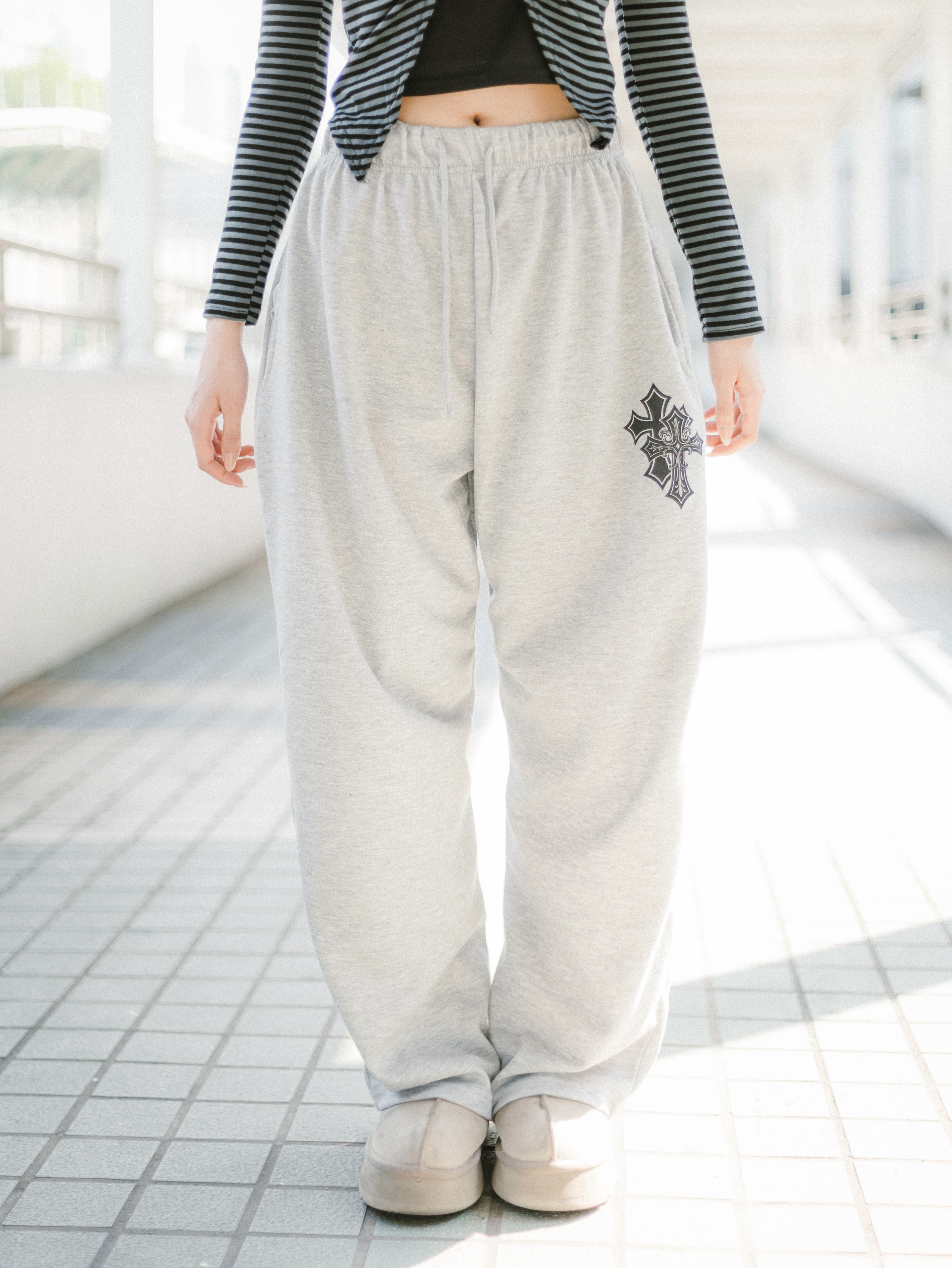 Double Cross Cotton Pants