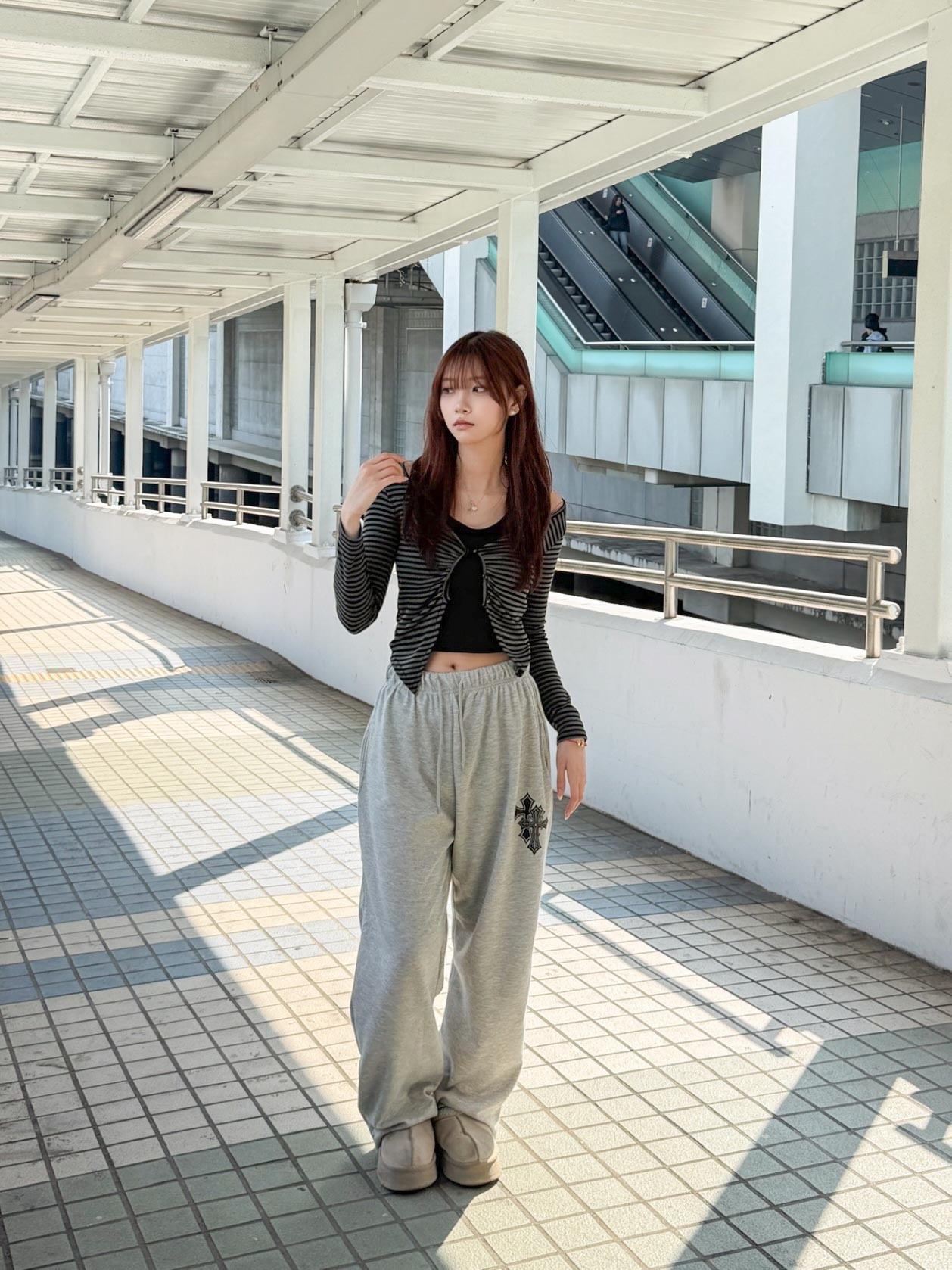 Double Cross Cotton Pants