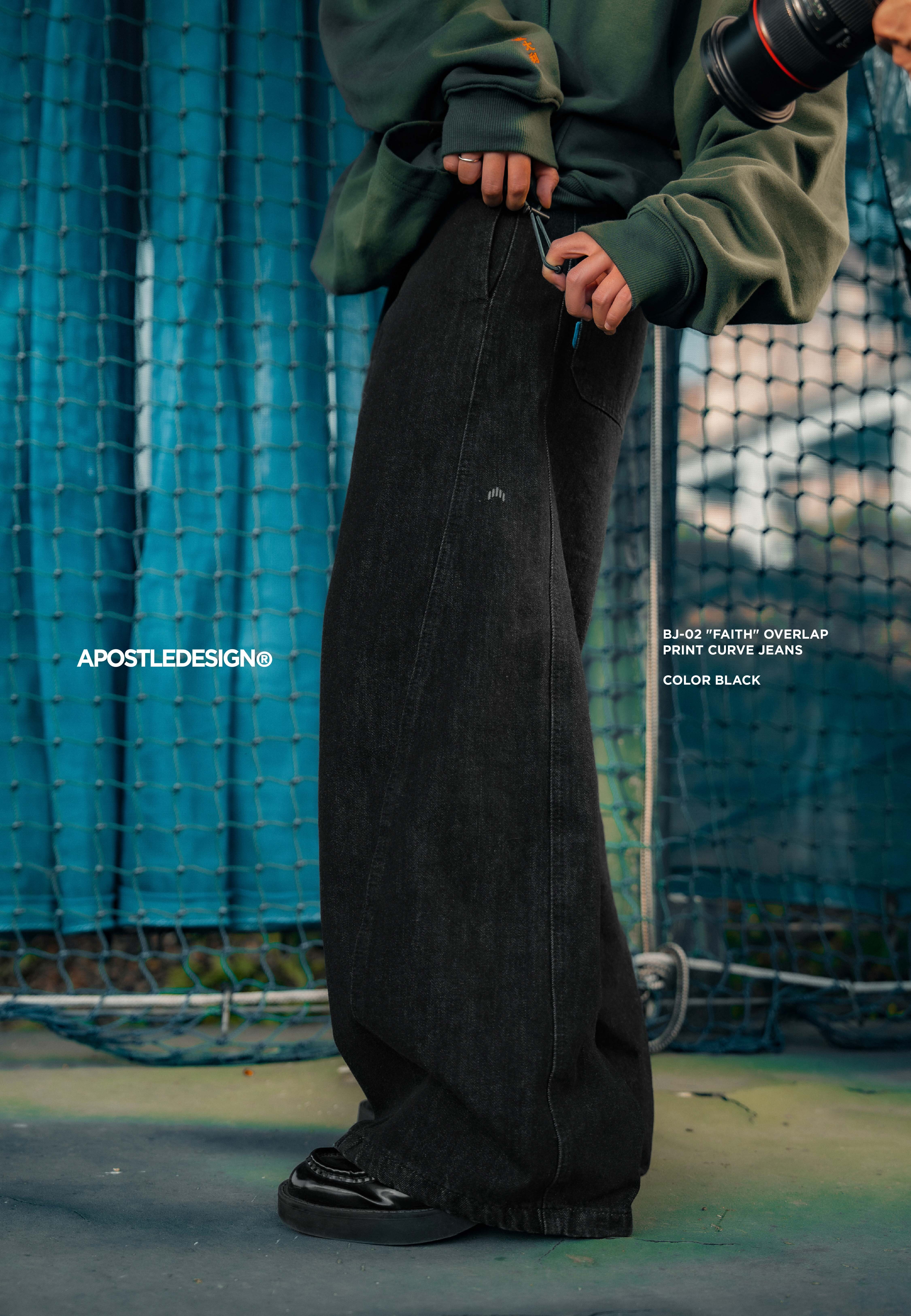 Apostle BJ-02 "FAITH" Overlap Print Curve Jeans 重磅印花彎刀褲 2色