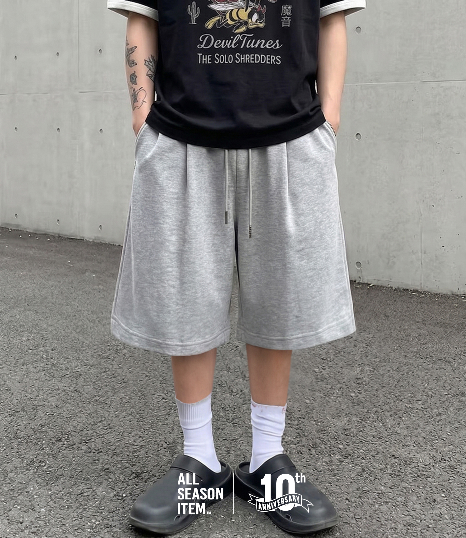 【OWN】Dimitri Black 百慕達 短褲 棉褲 CoolMax 涼感 快乾 排汗 輕薄 夏季 男女同款 黑色 灰色 刷白灰