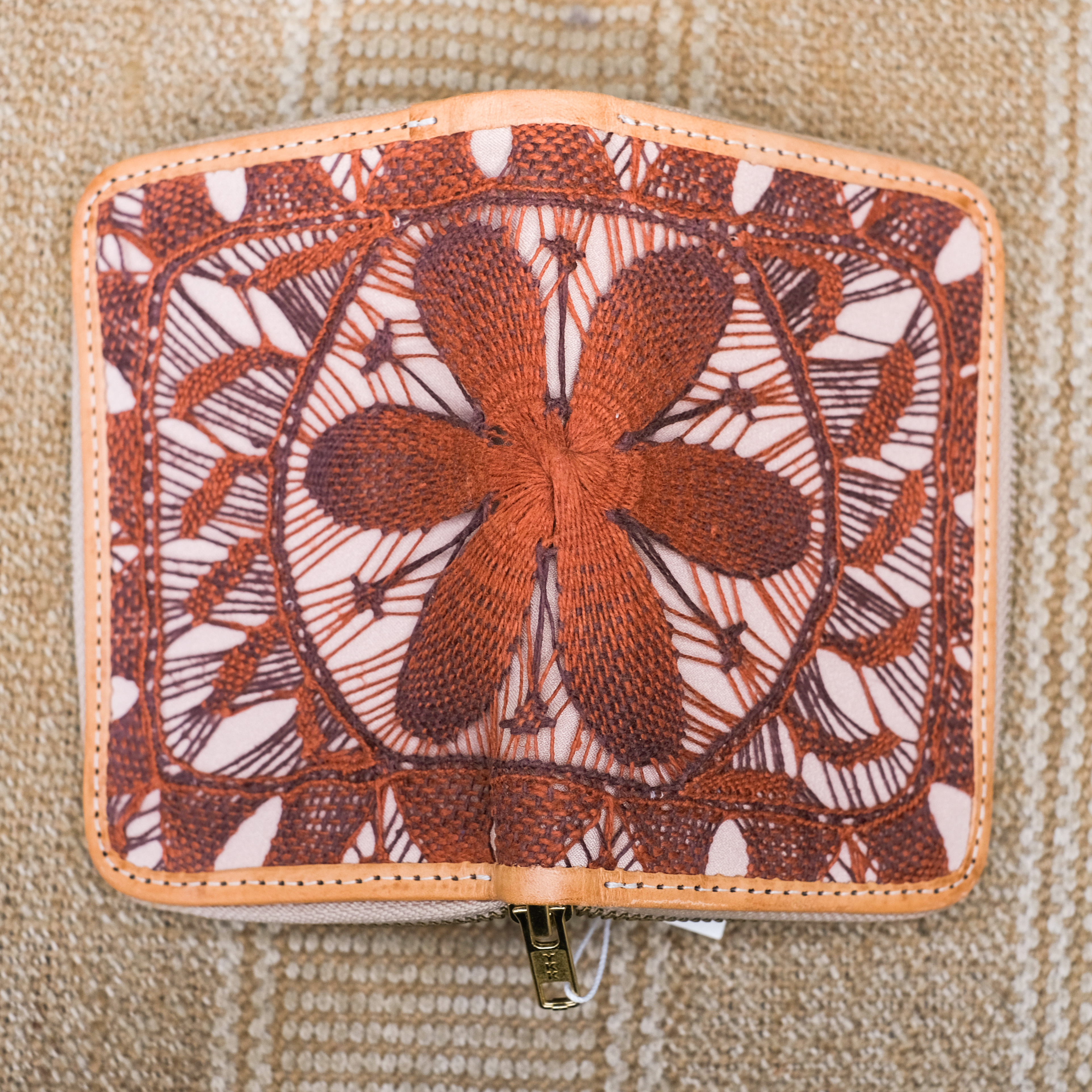 Ñandutí 蜘蛛刺繡｜牛革皮夾｜巴拉圭