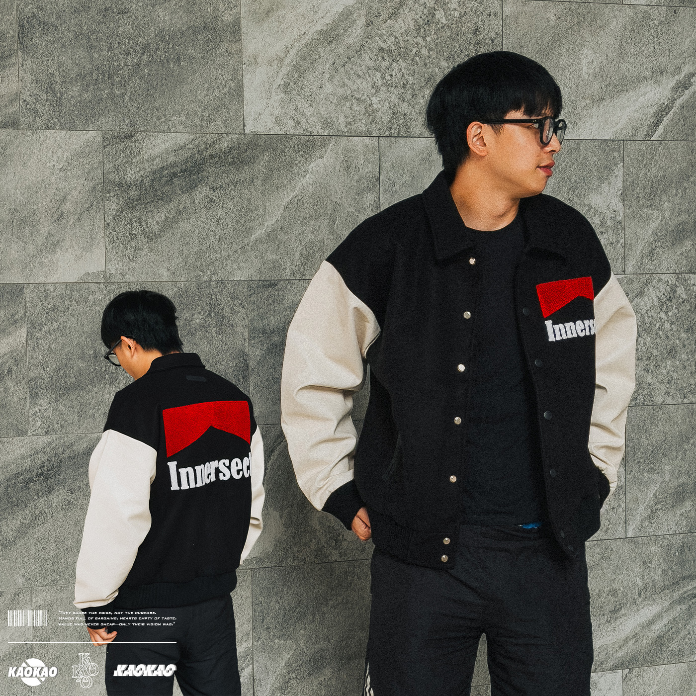 INNERSECT 三生萬物 FOG ESSENTIALS 拼接棒球外套【INN24FWTJK155】