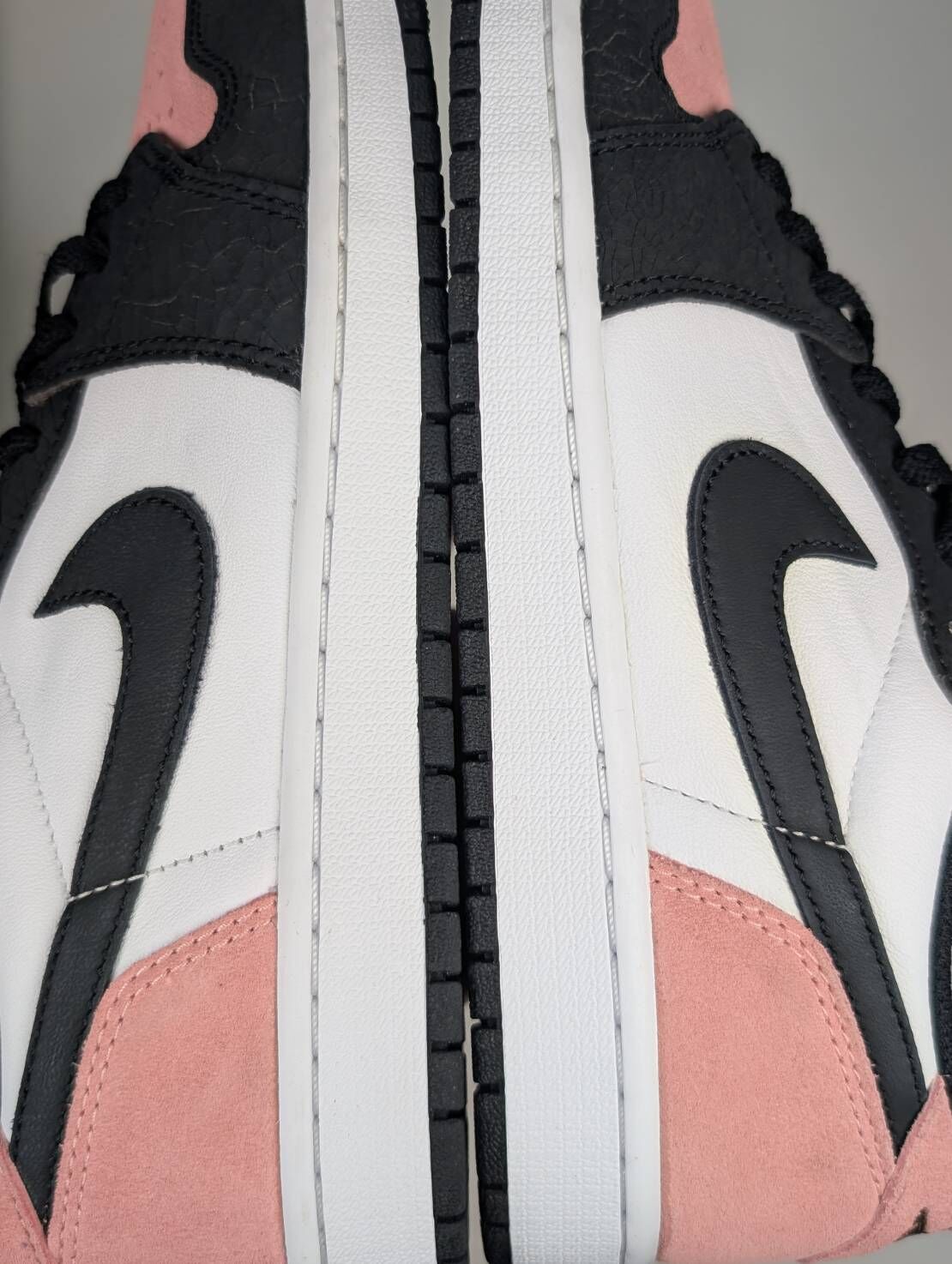 微瑕疵-左腳外側輕微泛黃 CZ0790-061 M10 Air Jordan 1 Low OG " Bleached Coral " 珊瑚粉 男款