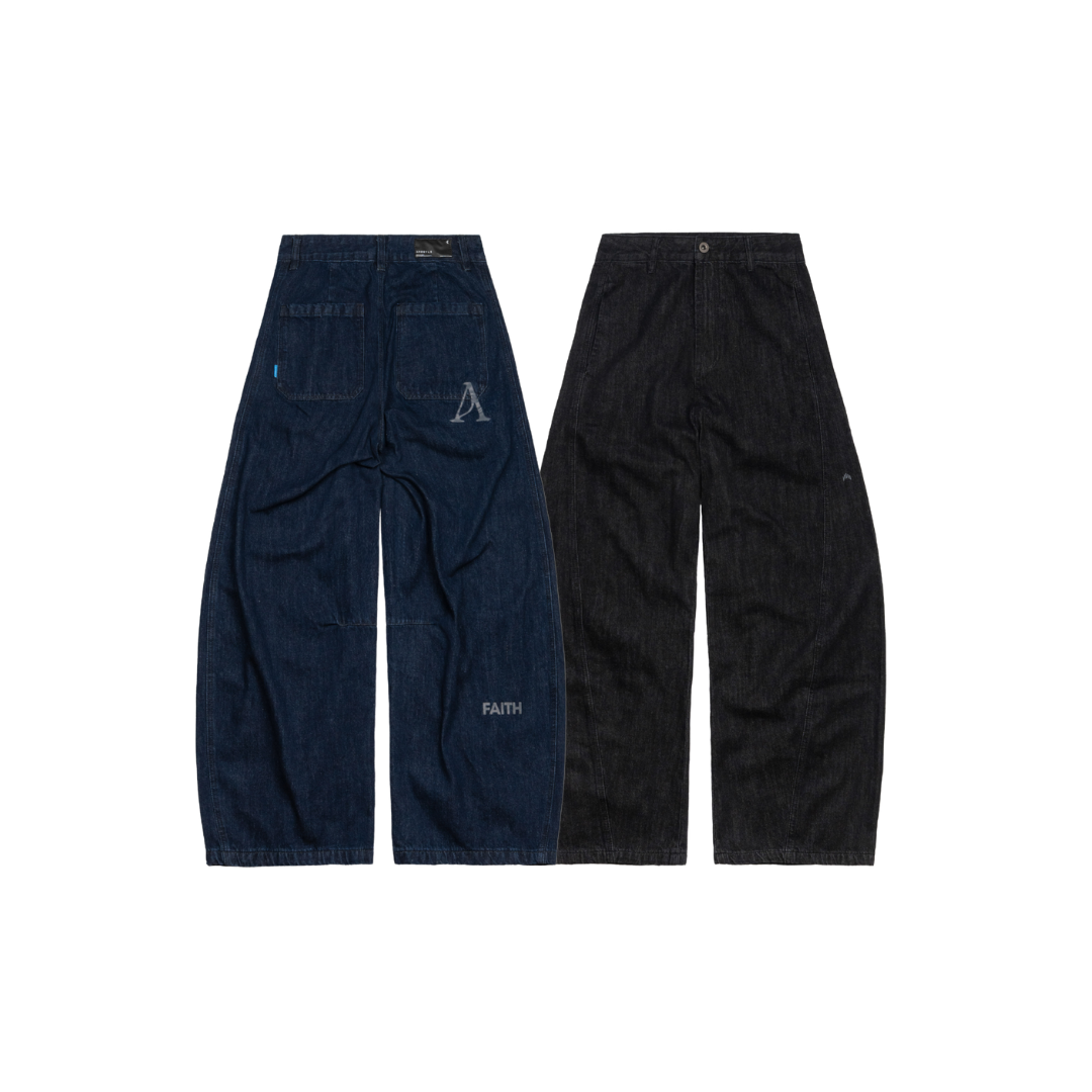 Apostle BJ-02 "FAITH" Overlap Print Curve Jeans 重磅印花彎刀褲 2色