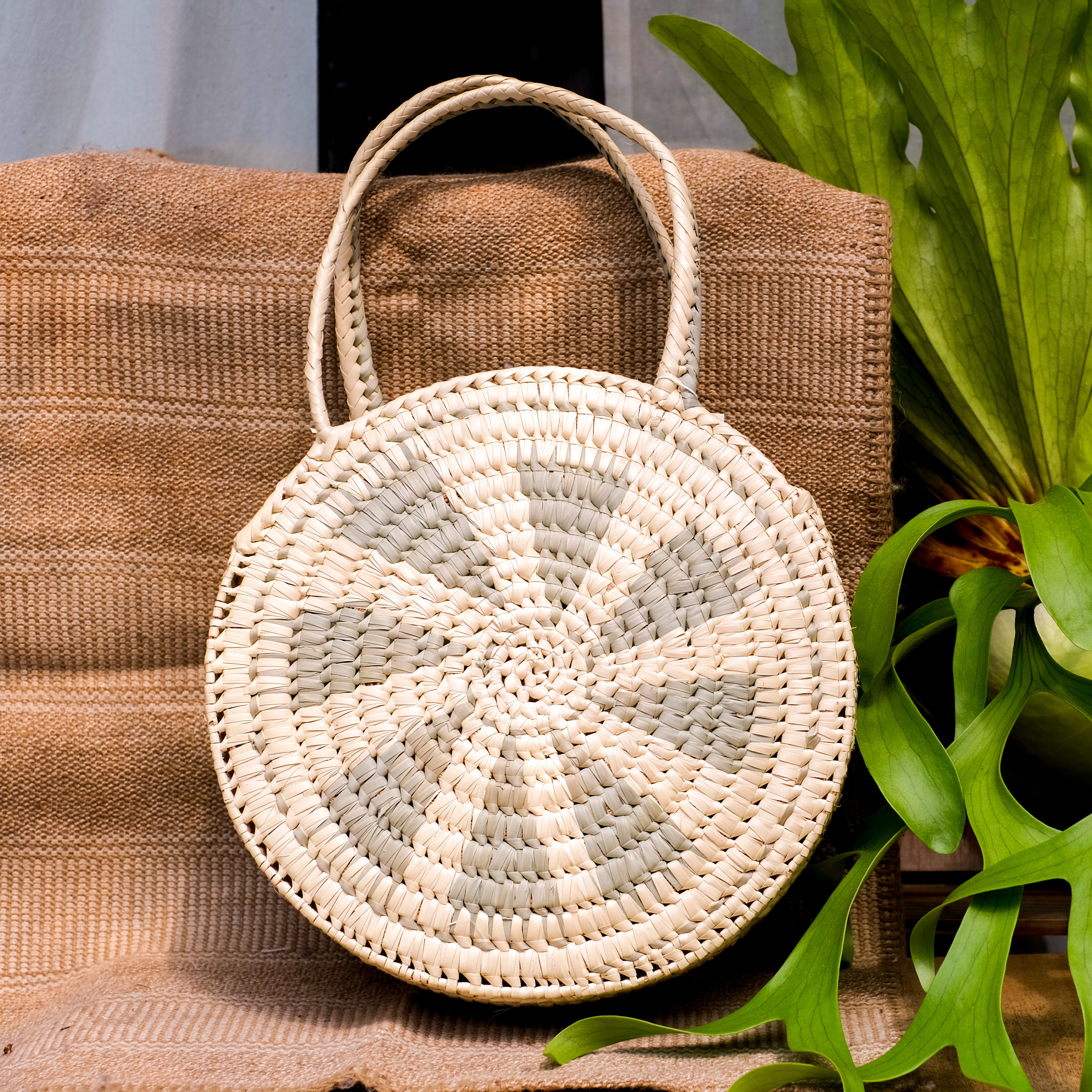 馬雅草編工藝｜圓提袋 － Cobán｜瓜地馬拉