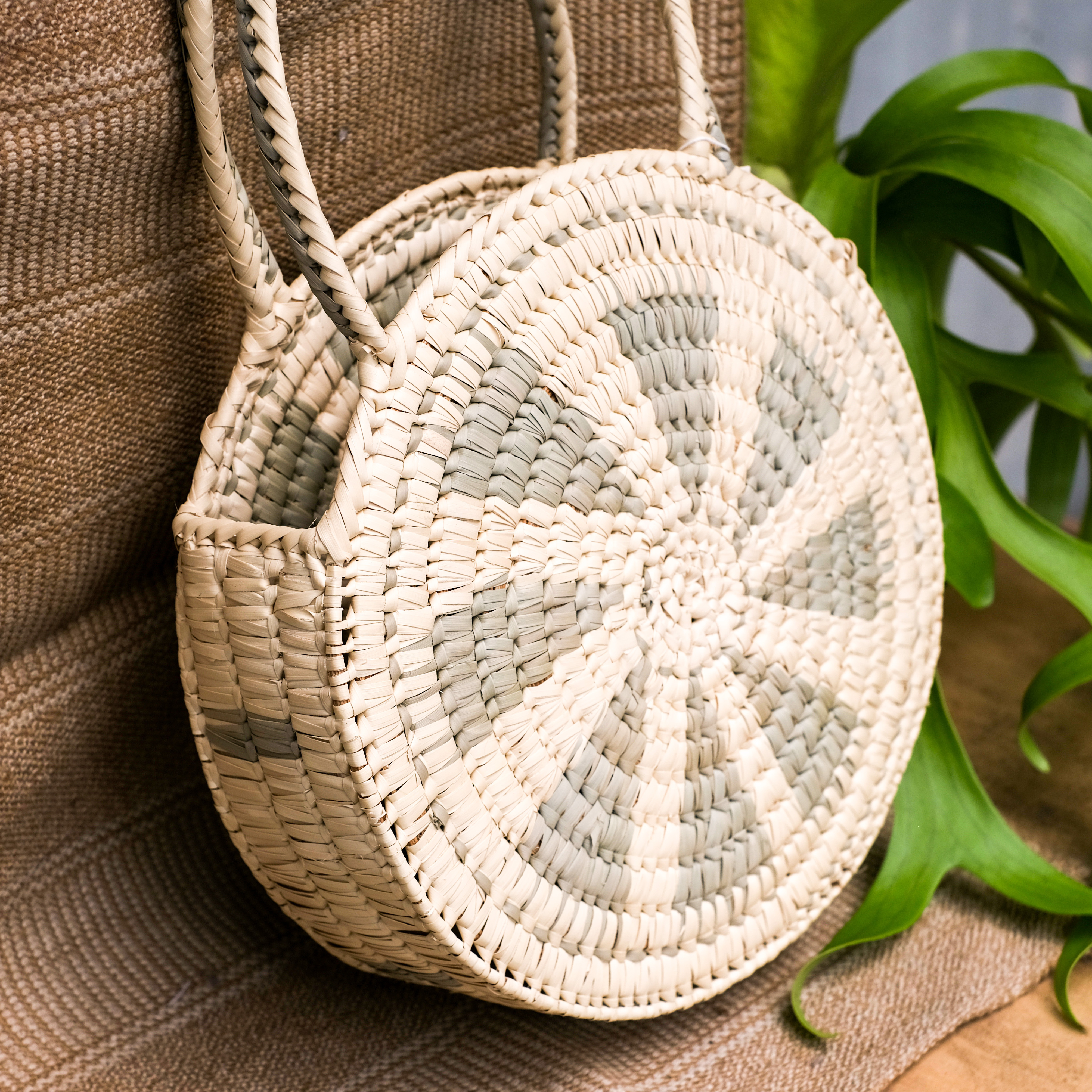 馬雅草編工藝｜圓提袋 － Cobán｜瓜地馬拉