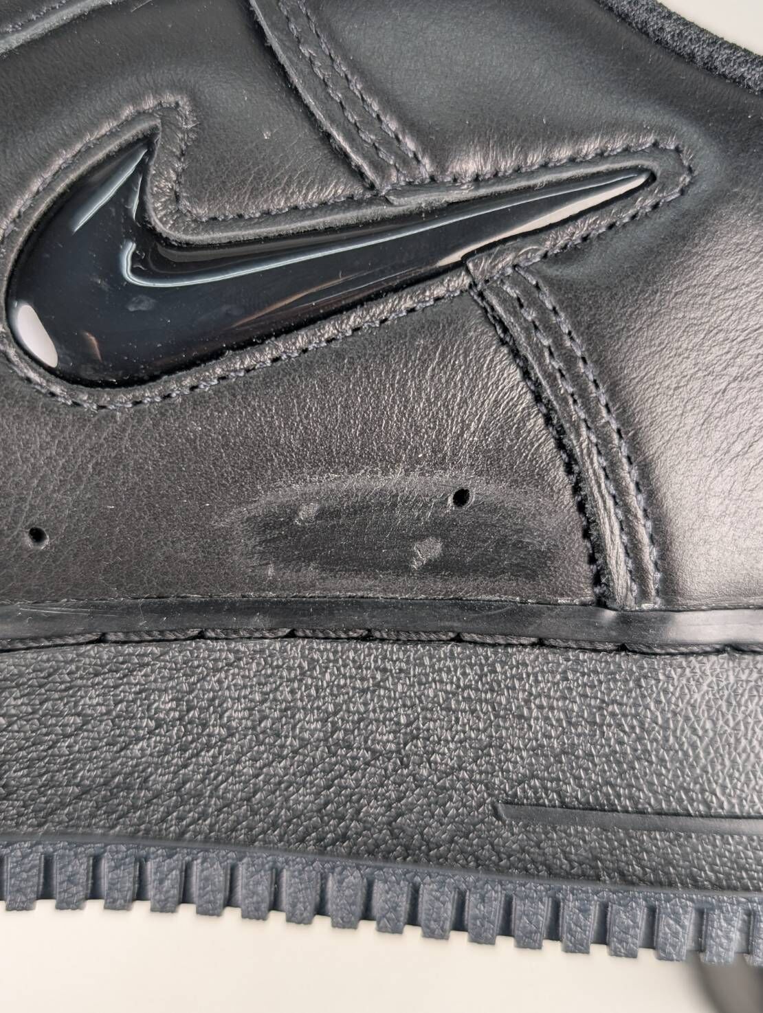 微瑕疵-右腳內側破皮 FN5924-001 M11 Nike Air Force 1 Low "Triple Black" 極致黑 男鞋