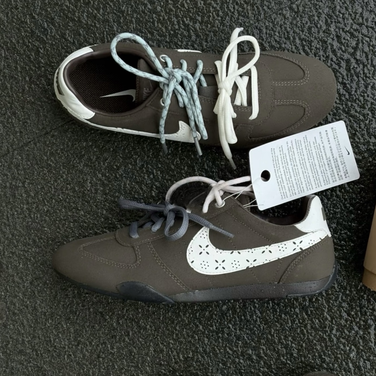 NIKE SPRINT SISTER 棕 大地色 雕花勾 四色鞋帶 板鞋 女款 IR5693-256