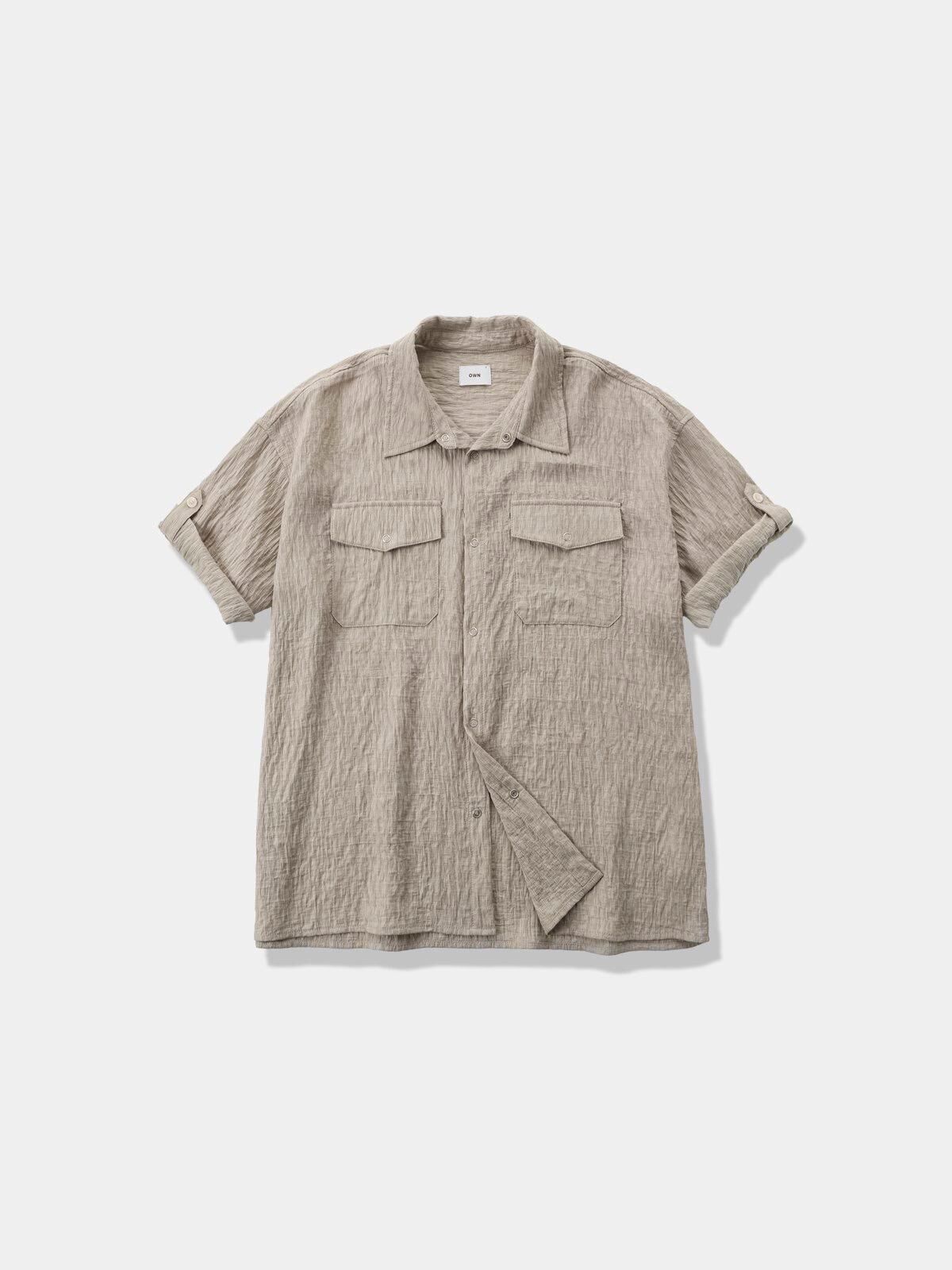 暗紋短袖恤衫 OWN-139S