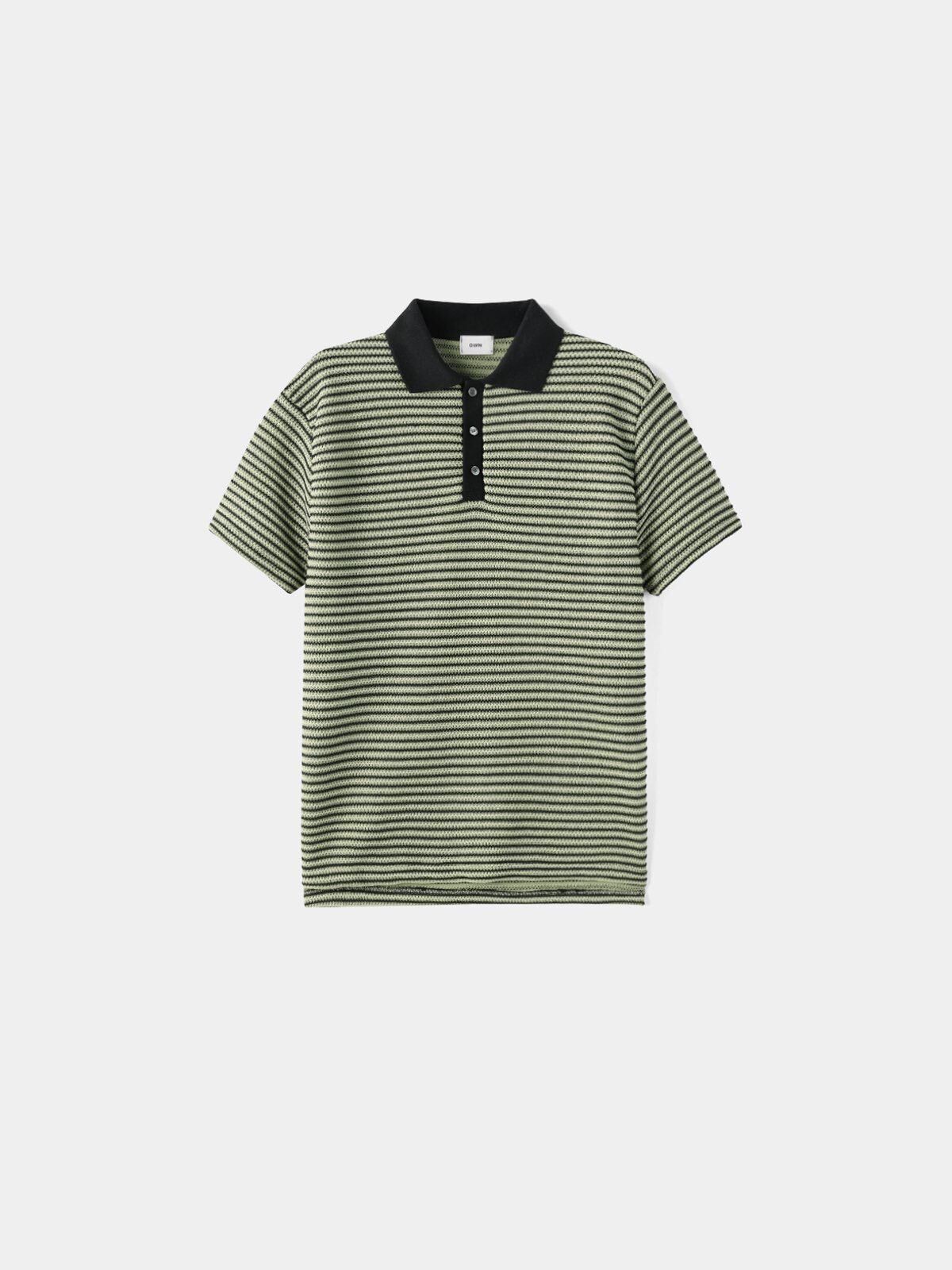 橫間針織Polo短袖Tee OWN-140T