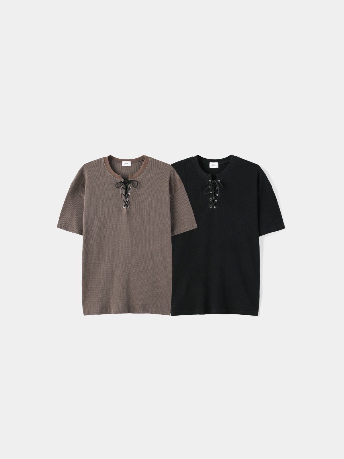 暗紋半開胸短袖Tee OWN-141T