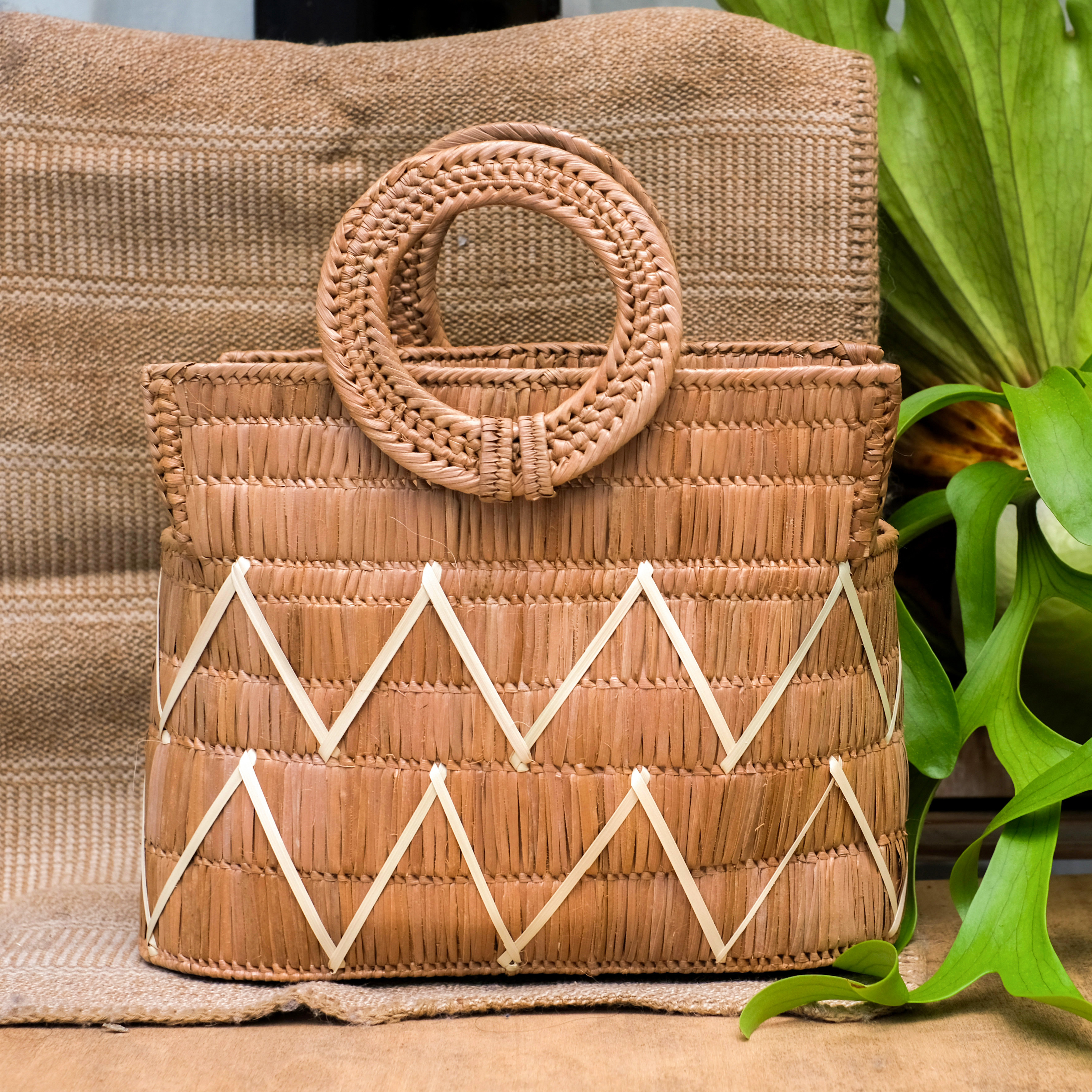 馬雅草編工藝｜方提袋 － Verapaz｜瓜地馬拉