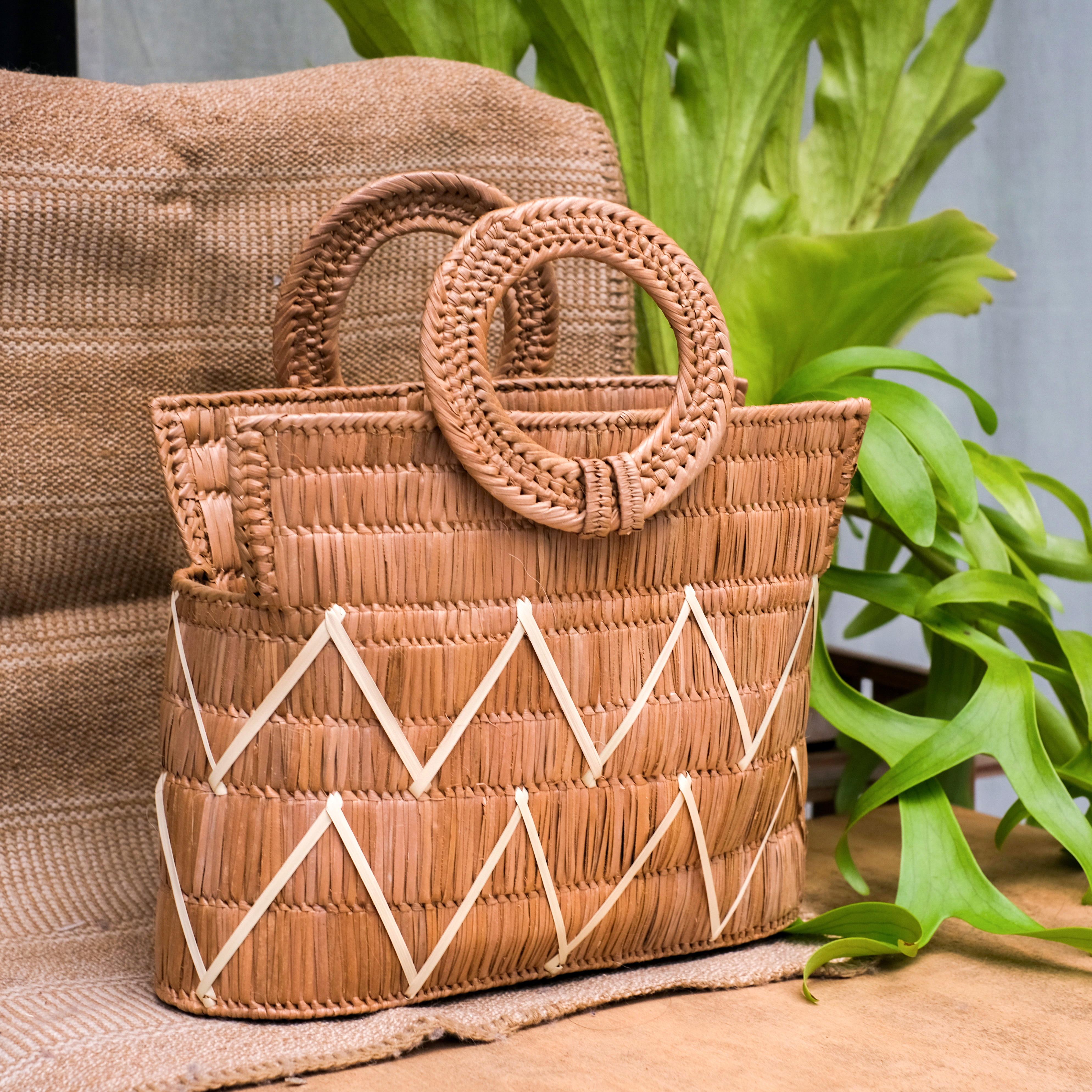 馬雅草編工藝｜方提袋 － Verapaz｜瓜地馬拉