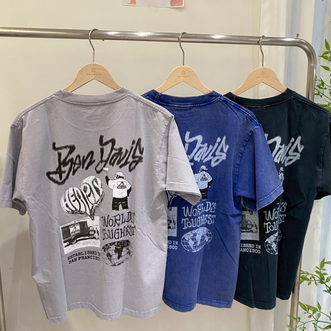 Ben Davis 復古水洗噴漆猿人短 T C-26580012