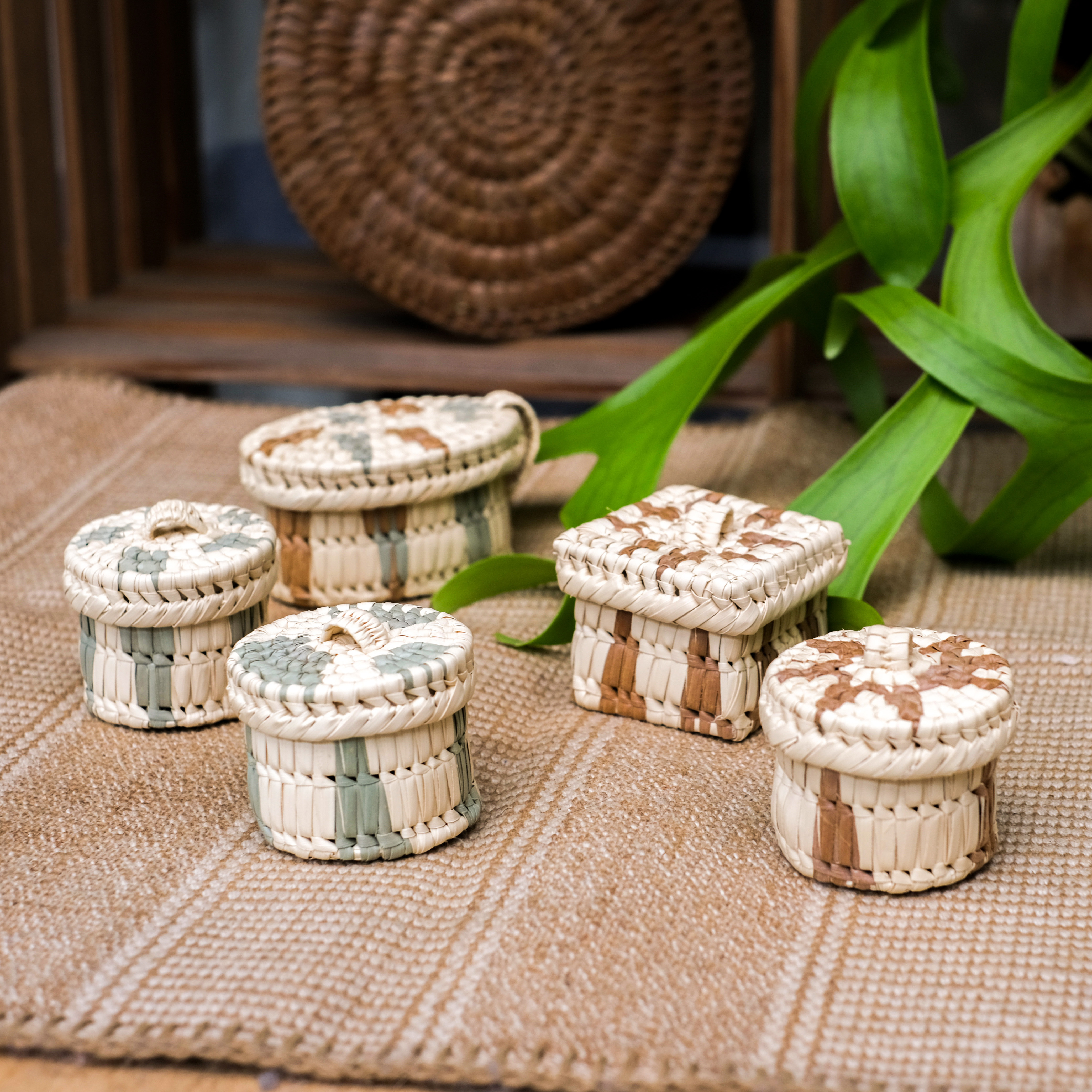 馬雅草編工藝｜迷你籃 － Petén｜瓜地馬拉