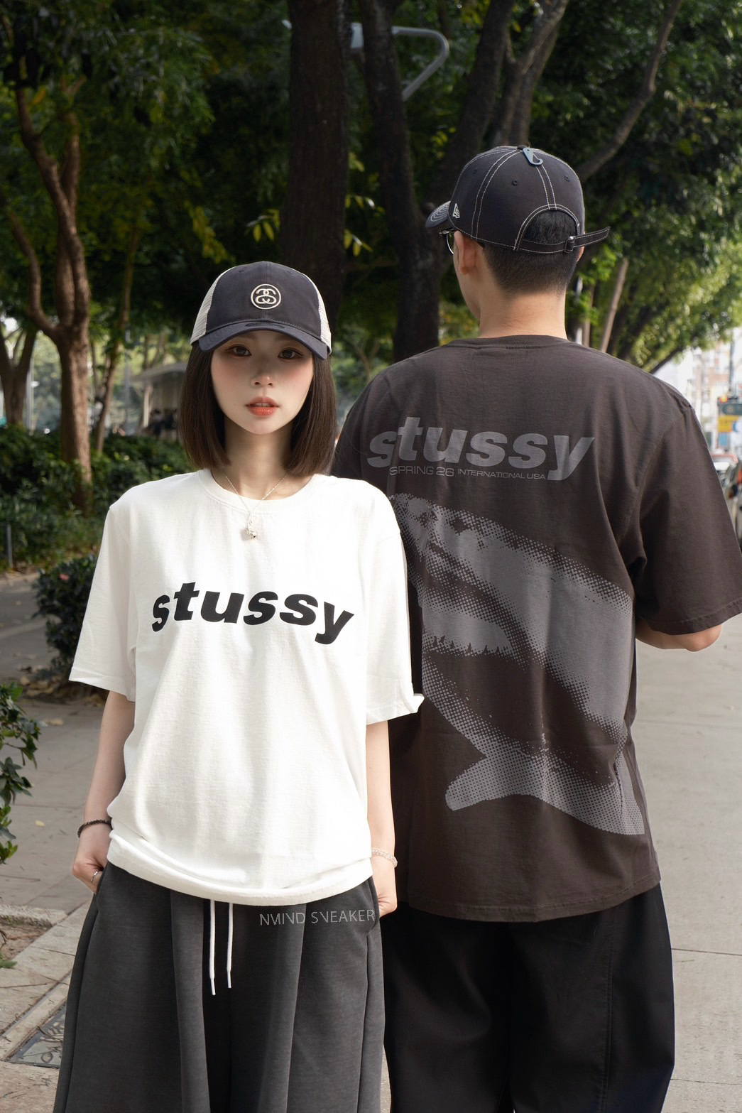 <快速出貨> Stussy SHARK TEE PIGMENT DYED 鯊魚水洗 黑色/白色