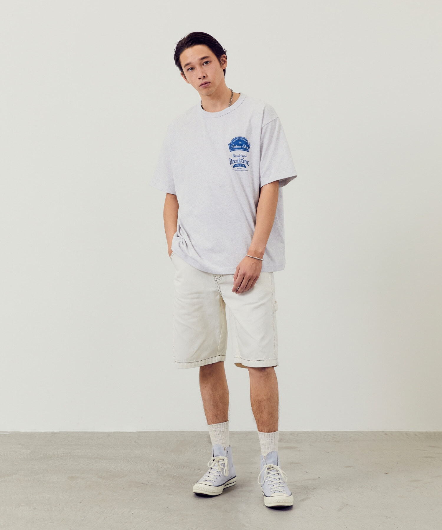 AECA MORNING CAFE TEE LIGHT GREY SSBBTTSSO007A2BD