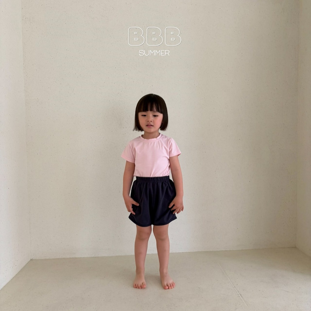 正韓夏bella_bambina 兩色小紐扣鬆緊短褲