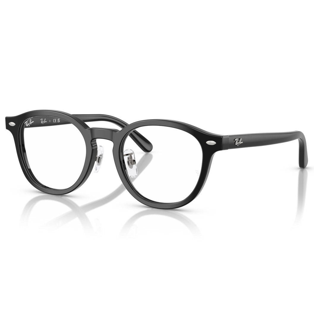 【RayBan】RB5443D 2000-49mm 圓框光學眼鏡(黑色)♣