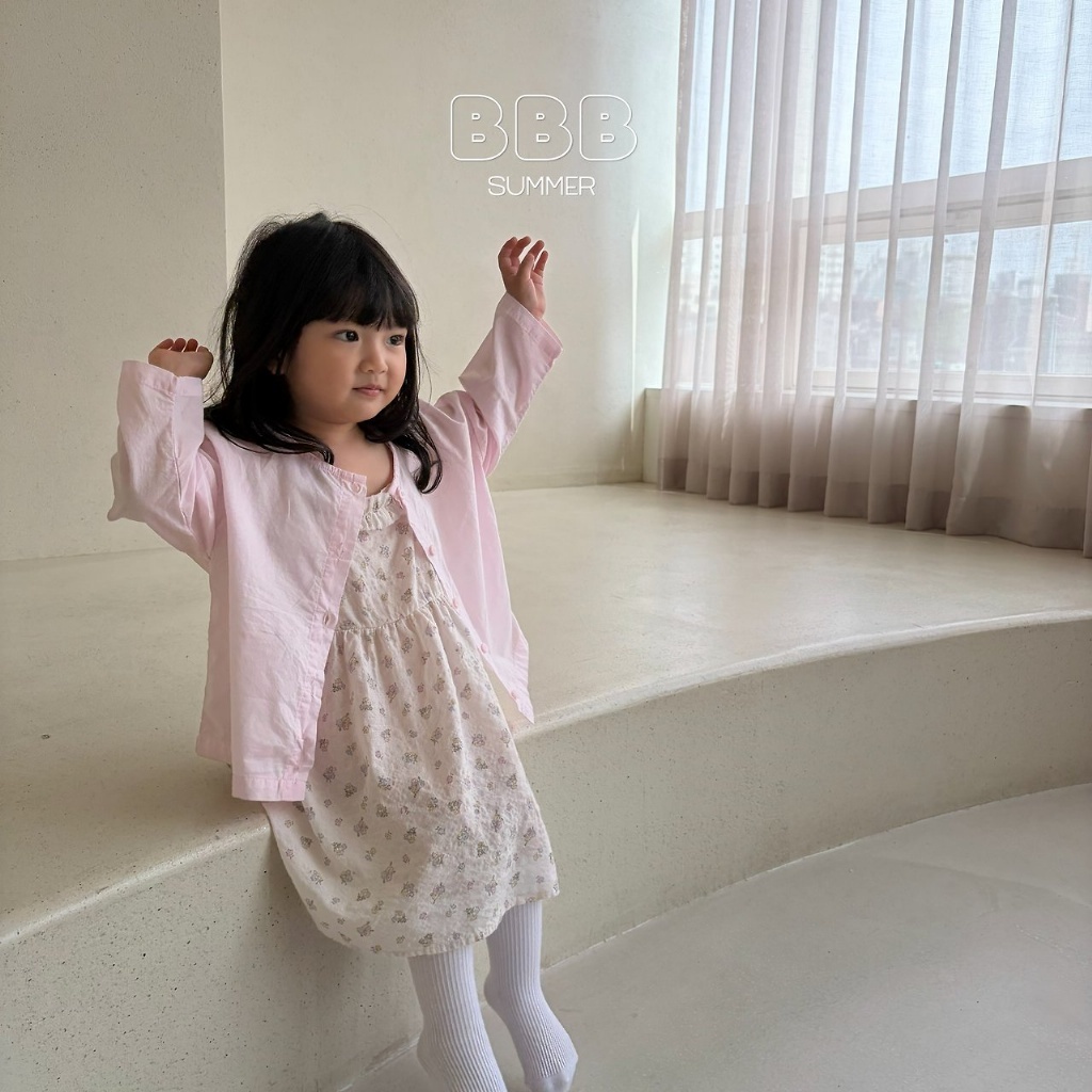 正韓夏bella_bambina 奶油花束吊帶洋裝