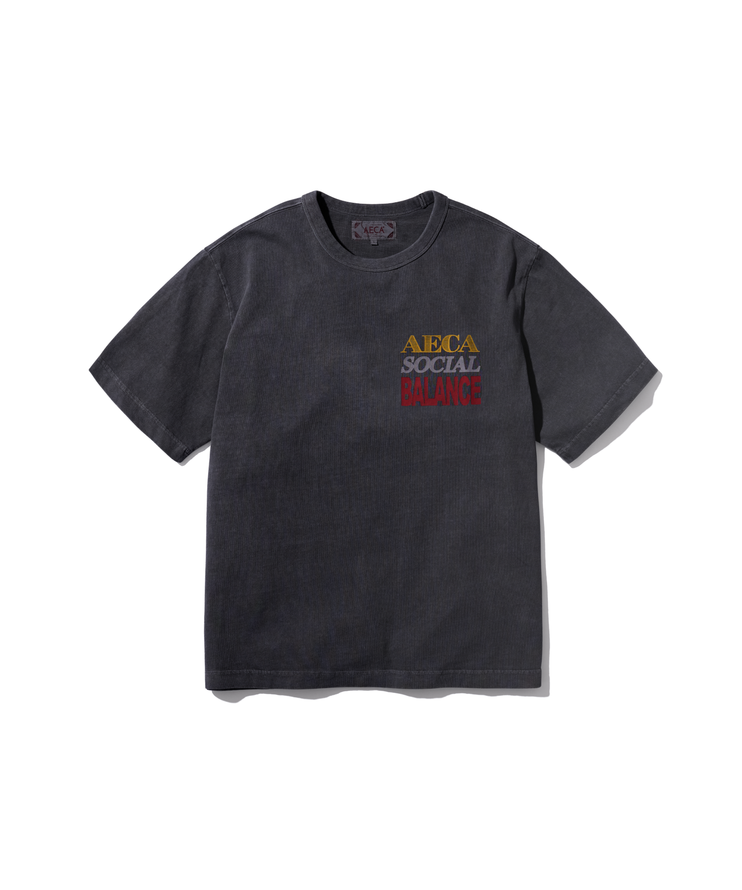 AECA SOCIAL BALANCE HALF SLEEVE-WASHED CHARCOAL SSBDTTSOV010C0BE