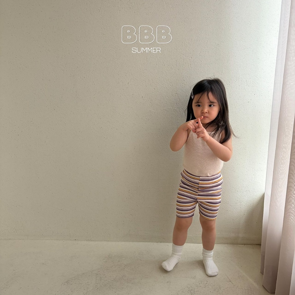 正韓夏bella_bambina 彩虹條紋內搭褲