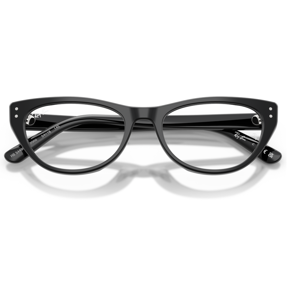 【RayBan】RB5449D 2000-54mm 光學眼鏡(黑色)♦