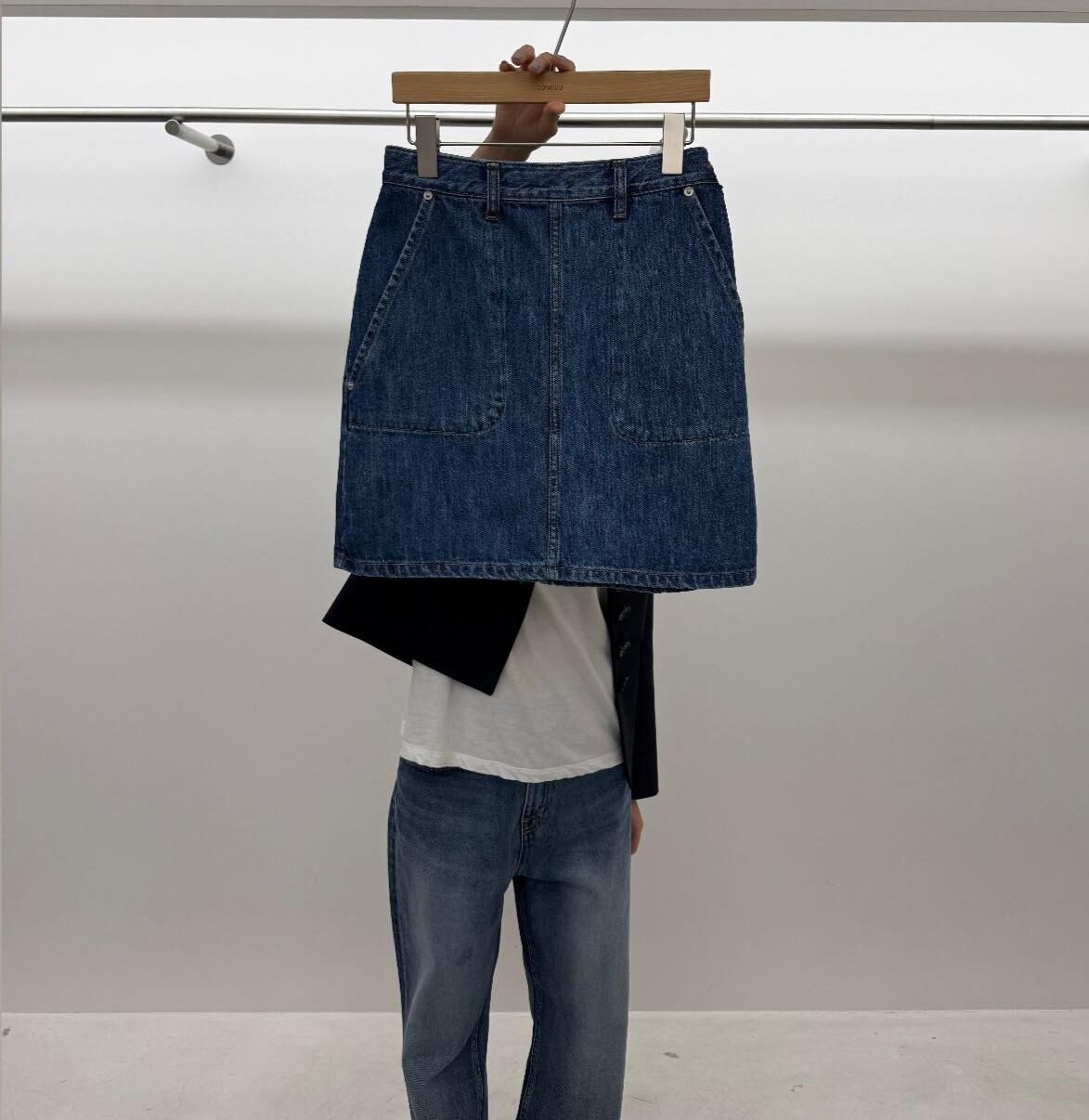 TG6110 車線斯文牛仔裙