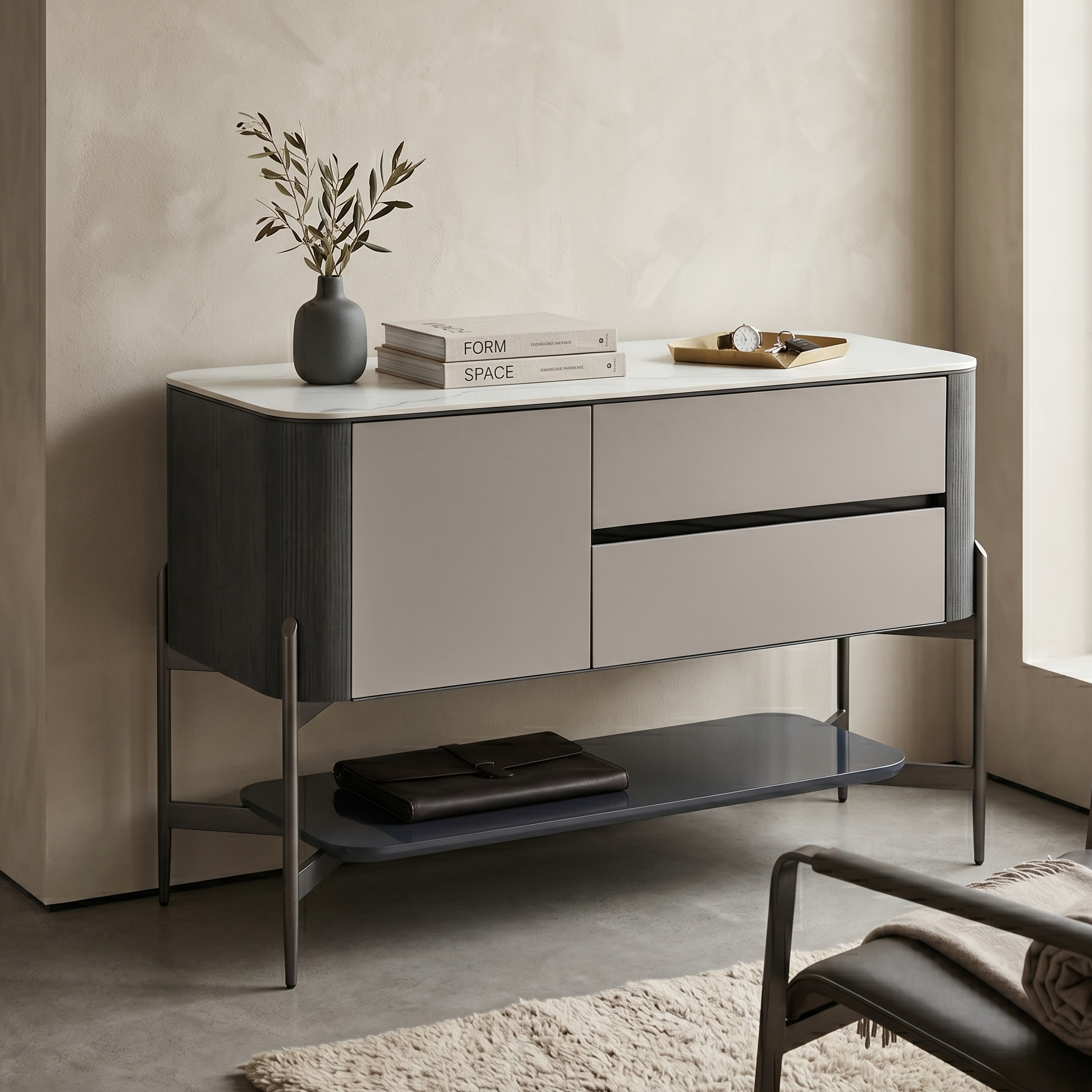 極致岩板｜米蘭現代輕奢系列多功能收納櫃