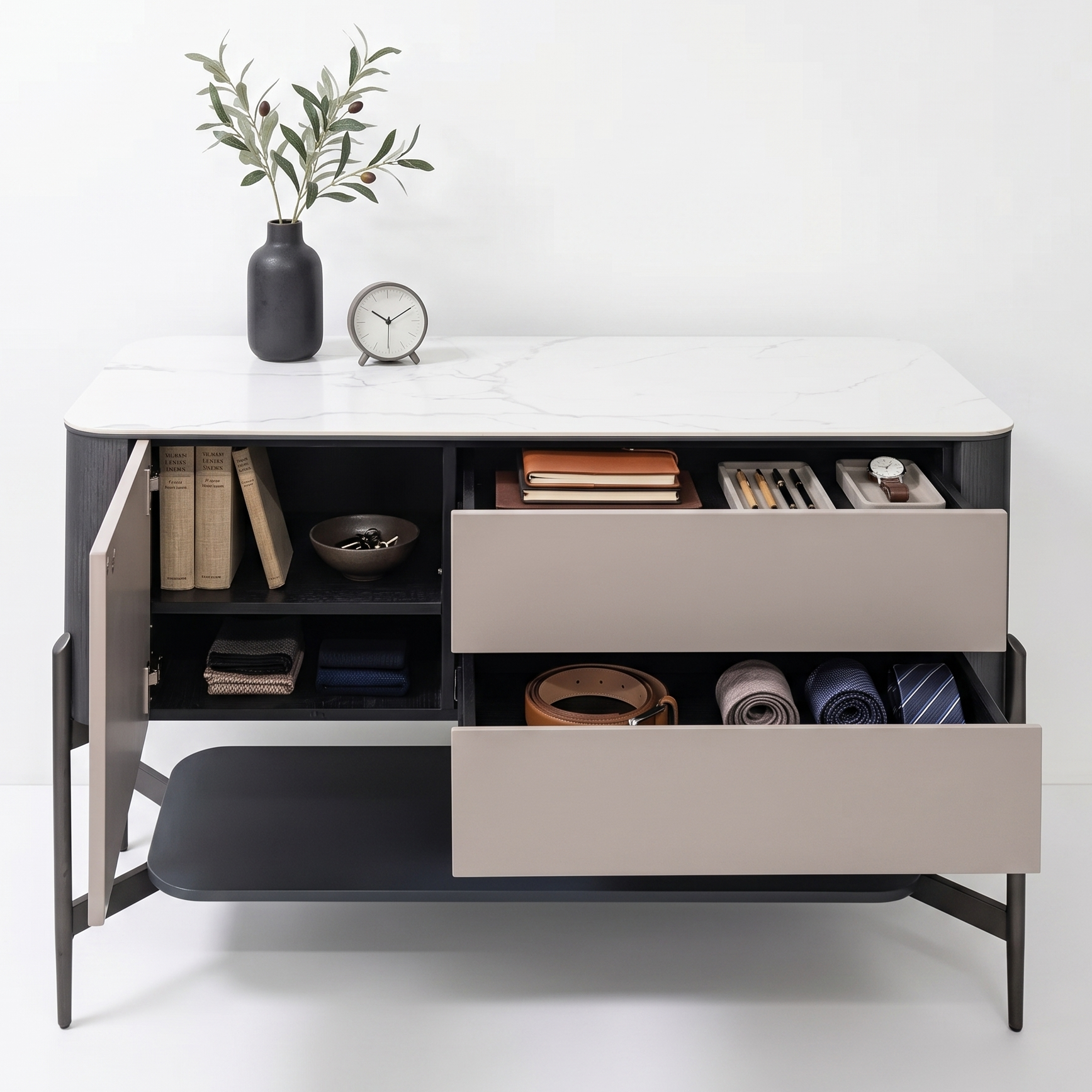 極致岩板｜米蘭現代輕奢系列多功能收納櫃