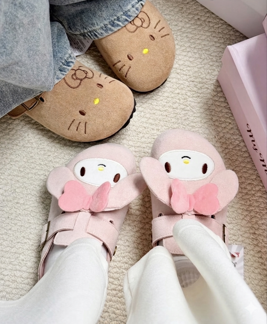 正版授權！可愛轟炸 Sanrio 三麗鷗 包頭勃肯鞋（Melody 美樂蒂 / Hello Kitty）
